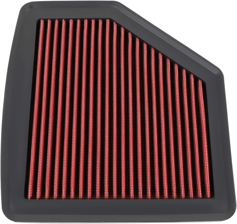 DNA Motoring AFPN-192-RD Clean Air Washable Drop In Panel Air Filter Enhance Engine Performance Power & Acceleration Improve [Compatible with 16-19 Honda HR-V 1.8L]