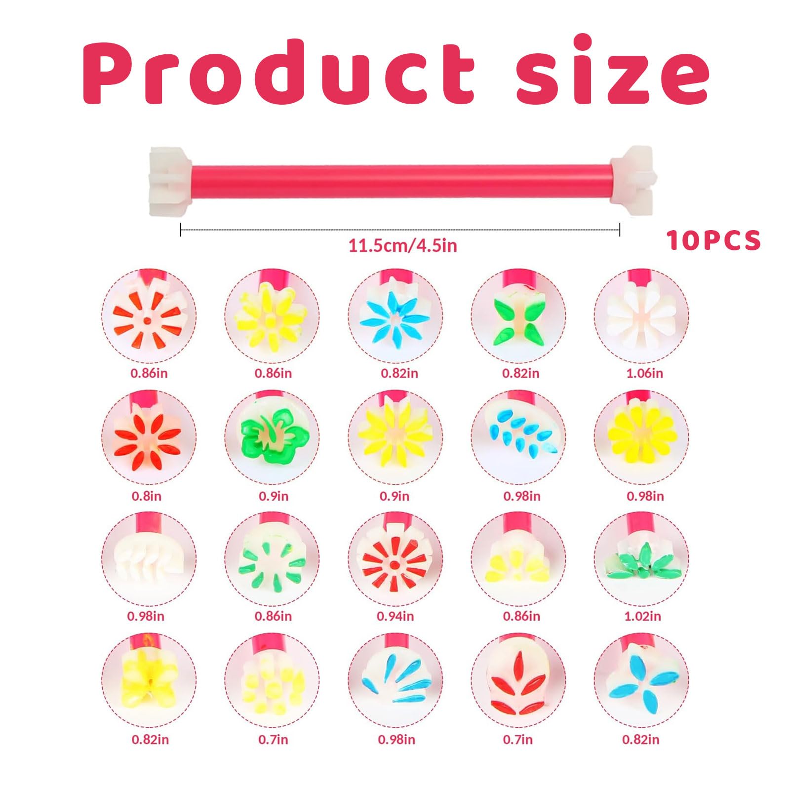 Floral Dotting Tools, 10 stylos 20 Formes Outils de pointillage Mandala pour Pierres, Outil de gaufrage pour Peinture Dotting