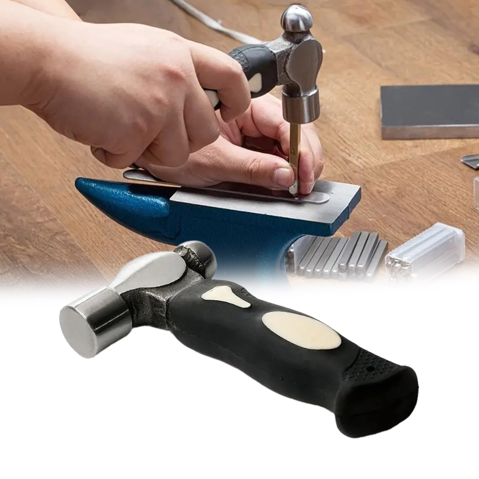 XEGZLH Compact Round Headed Hammer Jewelry Making Hammer Tool Chasing Hammer Hammer for Woodworking and Jewelry Crafting
