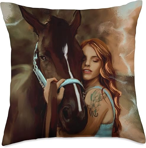 Stress Free Threads Hazel The Quarter Horse - Almohada de 18 x 18 pulgadas multicolor Stress Free Threads Hazel The Quarter Horse - Almohada de 18 x 18 pulgadas multicolor