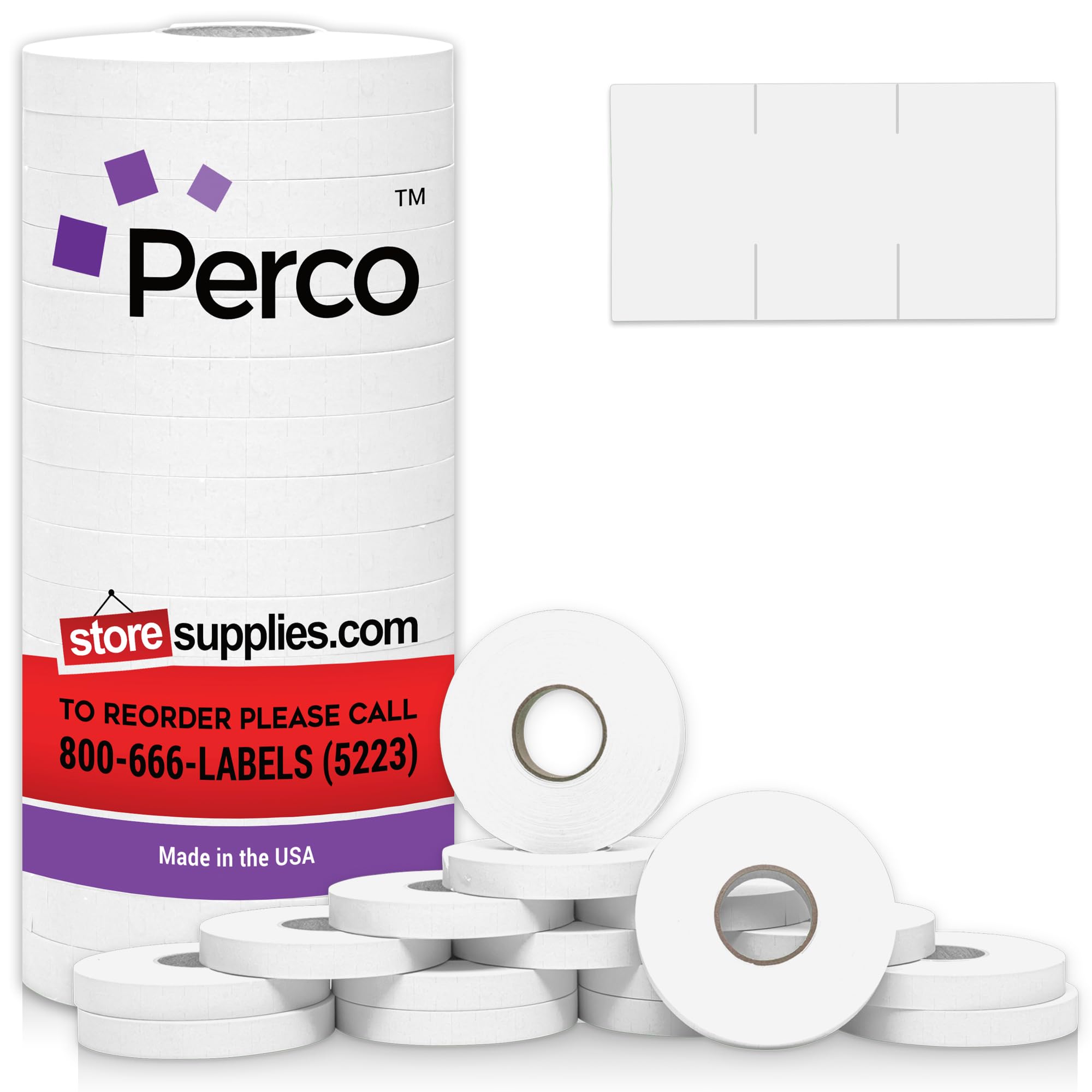 White Pricing Labels for Motex MX-2200 and Monarch 1110-1 Sleeve, 17,000 Blank Pricing Labels