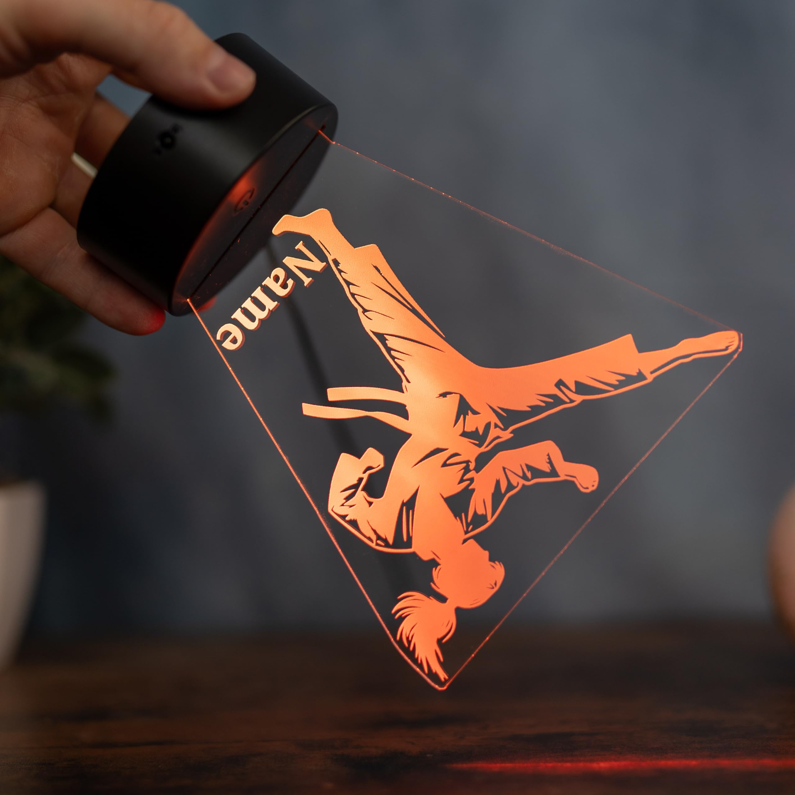 Lámpara LED de cristal acrílico para niña, diseño de karate, luz nocturna con nombre y cambio de color, decoración de artes marciales, cristal acrílico fabricado en Alemania