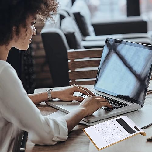 Miniatura 5 de 【Letitfly】 Calculadora, electrónica para la oficina y el hogar, calculadora de escritorio de doble alimentación, alimentación solar, pantalla LCD