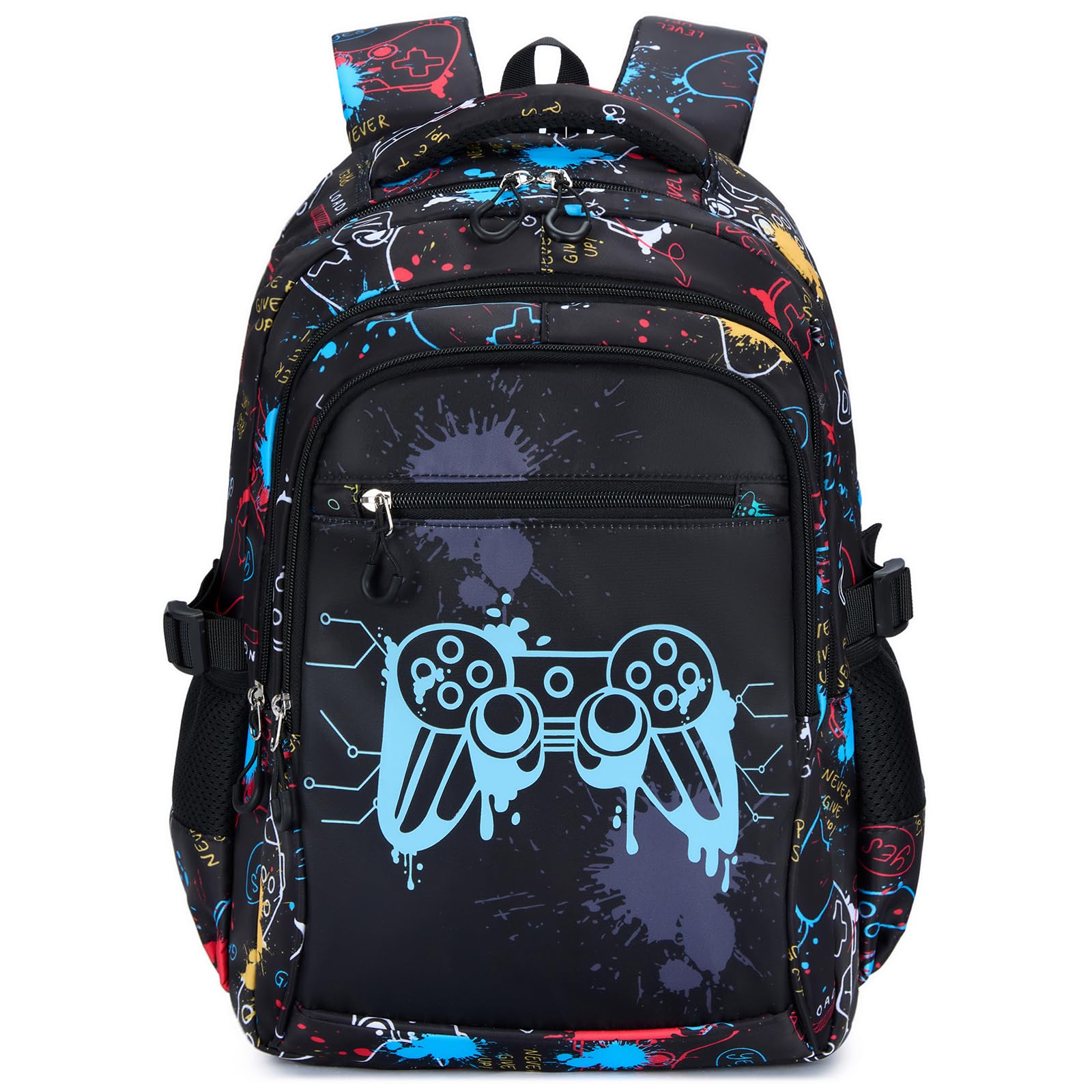 Amythe Cartable Garçon Primaire - Sac à Dos Garçon Collège Lumineux Nocturne avec Compartiment 15.6“ Pc, Ergonomique, Grand Sac D'école Loisirs Imperméable pour Ados 9-16 ans