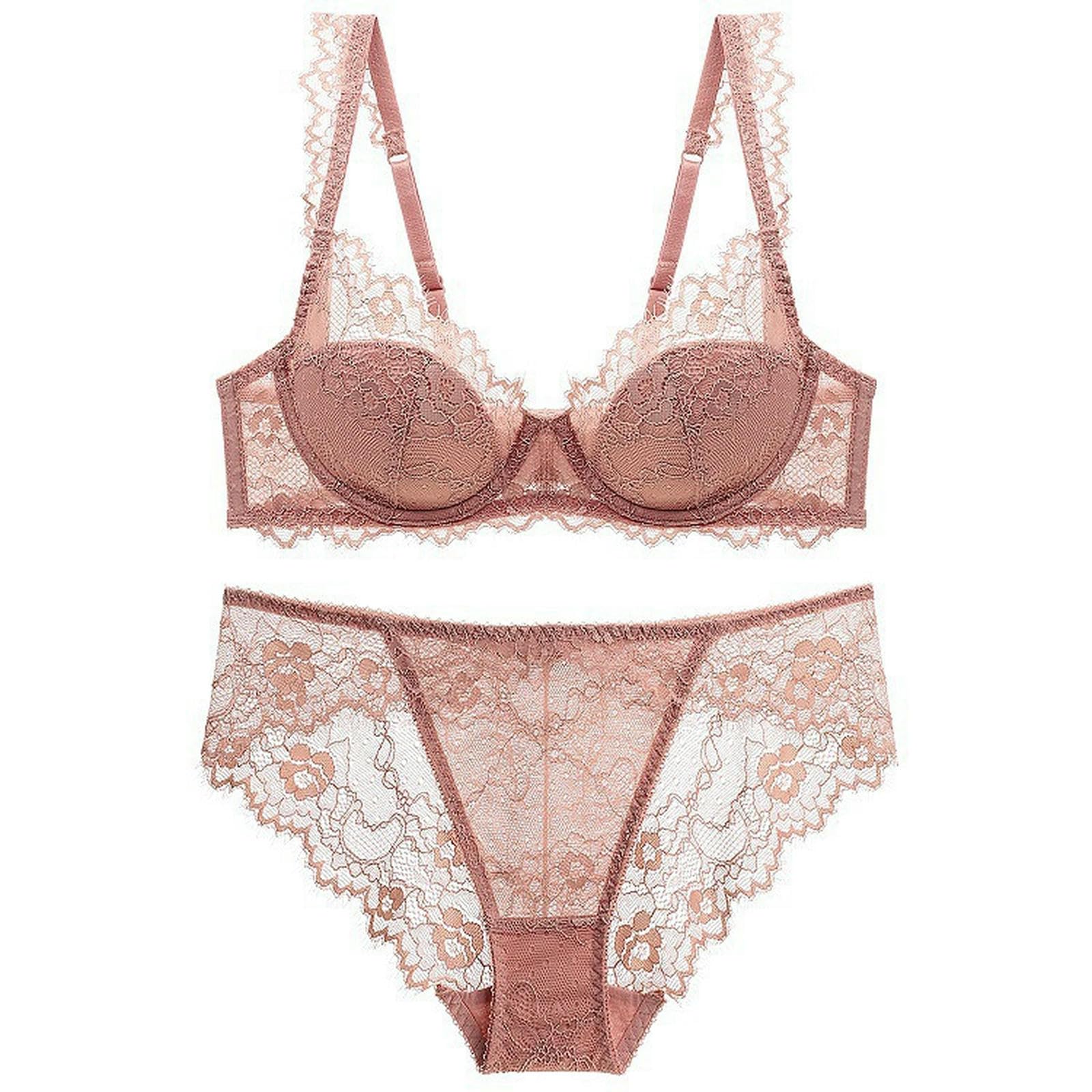 Sujetadores Sujetador De Encaje Sexy, Conjunto Lencería Roja Fina Y Push-up, Francés Puro Seductor-verde-32 70c
