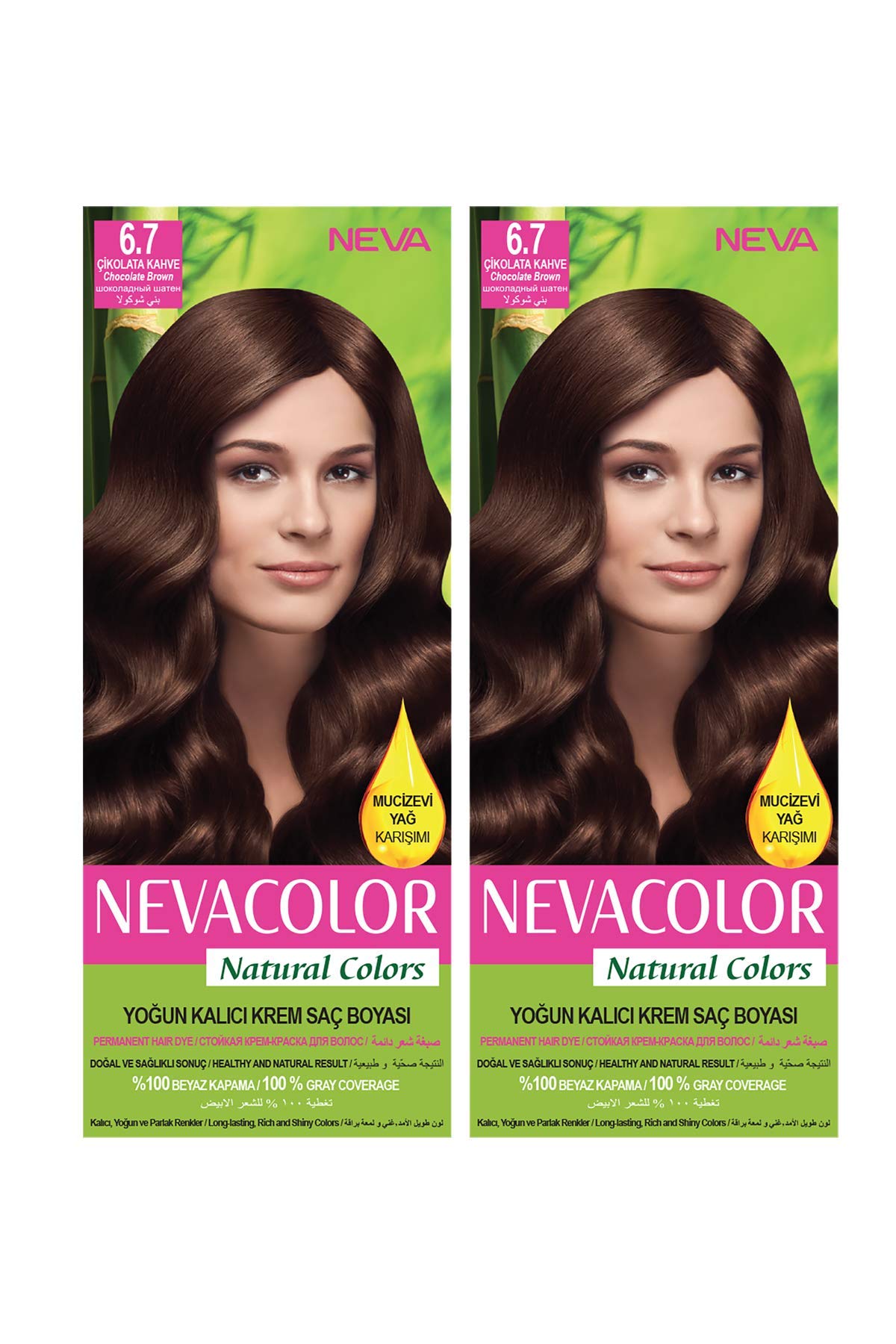 NATURAL COLOR SAÇ BOYASI 6.7 ÇİKOLATA KAHVE 2'Lİ SET