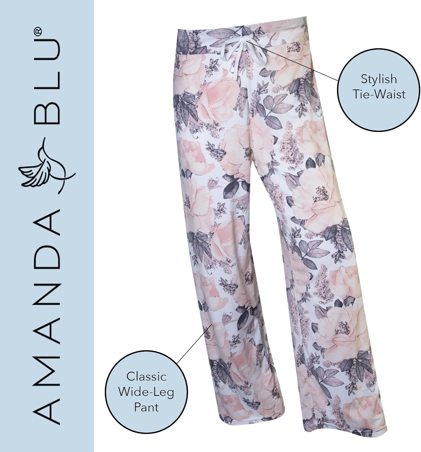 Amanda Blu Women’s 2-Piece Classic Pajama Set | Super Soft Top & Pants Sleep & Loungewear Set | Gifts for Women - Image 3