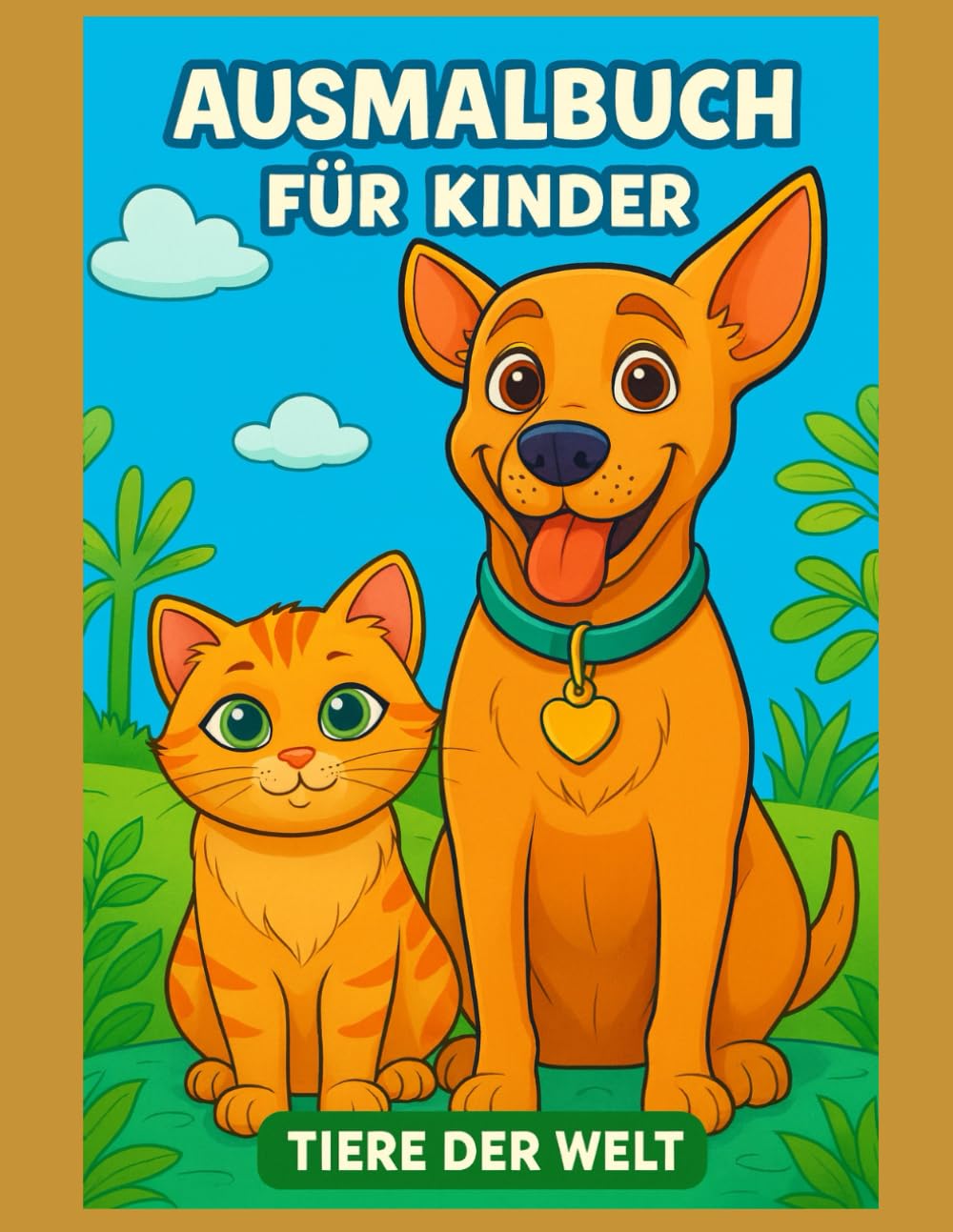 Ausmalbuch für Kinder: Tiere der Welt