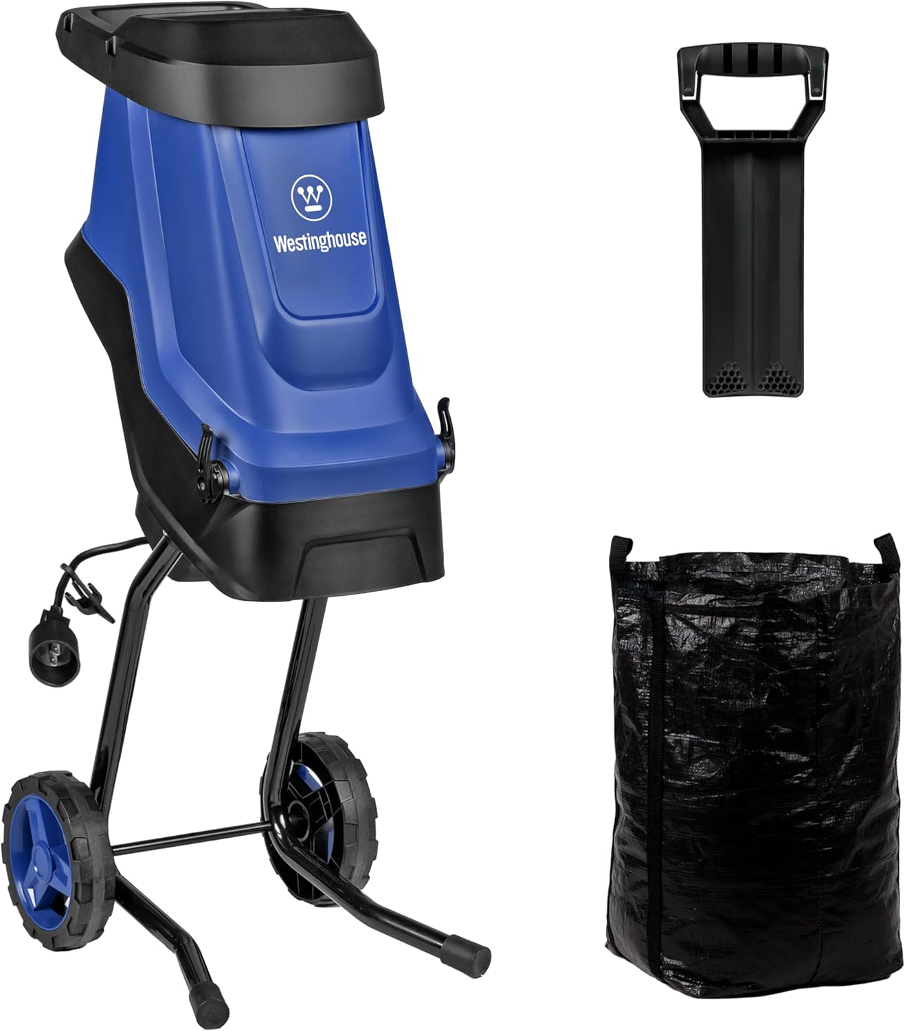 Westinghouse 1.7-Inch 15 Amp Corded Electric Mulcher Chipper Shredder with 12 Gallon Collection Bag for Easy Cleanup Ideal for Branches