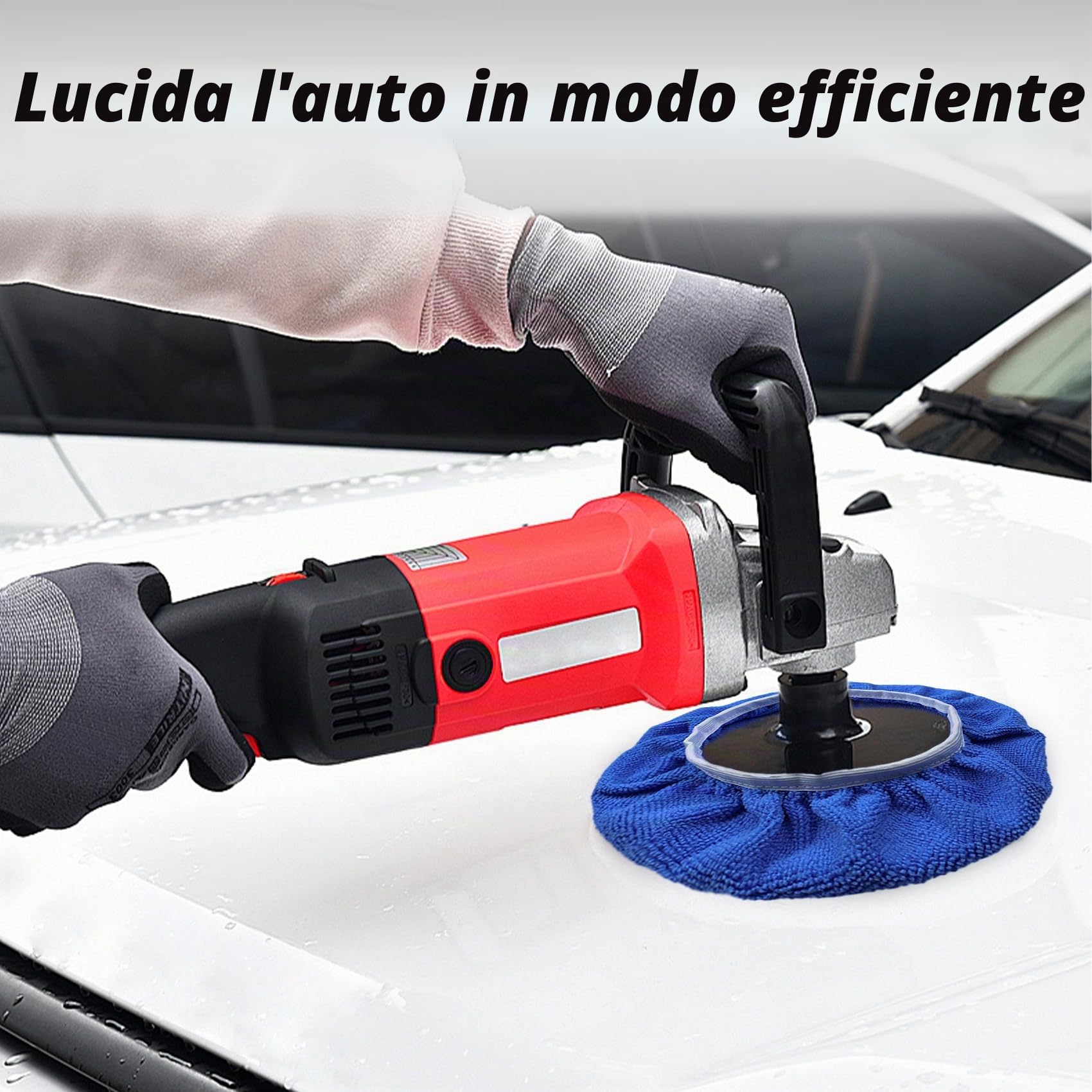 24 Pezzi Set Di Tamponi Per Lucidatura Per Auto, Set Di Panni Per Pulizia, Tampone Per Cera Per Auto, Tappo Per Pulizia Per Lucidatura E Ceretta, Set Di Panni Per Lucidatura In Fibra (9-10 Pollici)