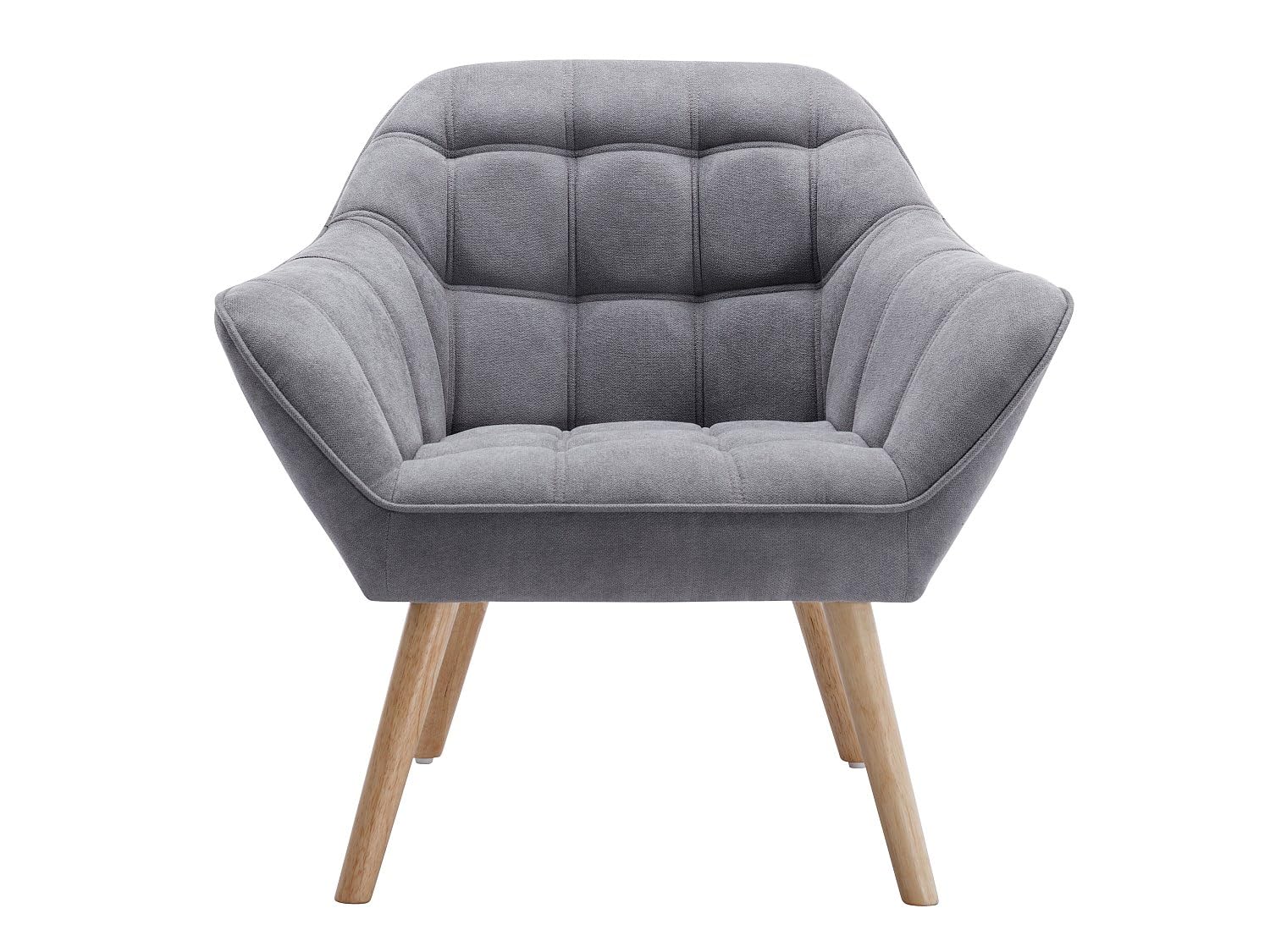 Vente-unique - Canapé 2 Places et Fauteuil en Tissu Gris Caserta
