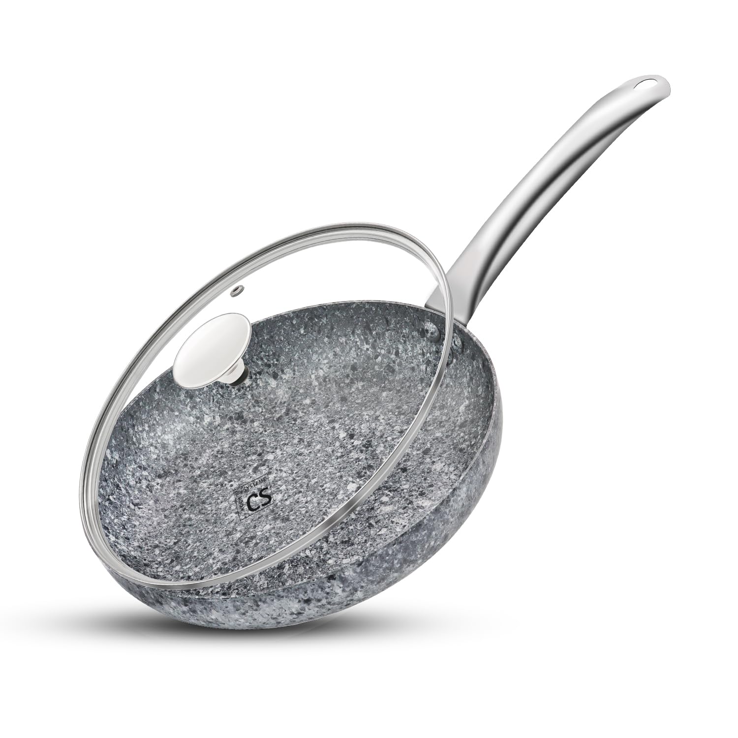 KOCH SYSTEME CS12 Inch Nonstick Stainless Steel Frying Pan - Blue Ceramic Pan