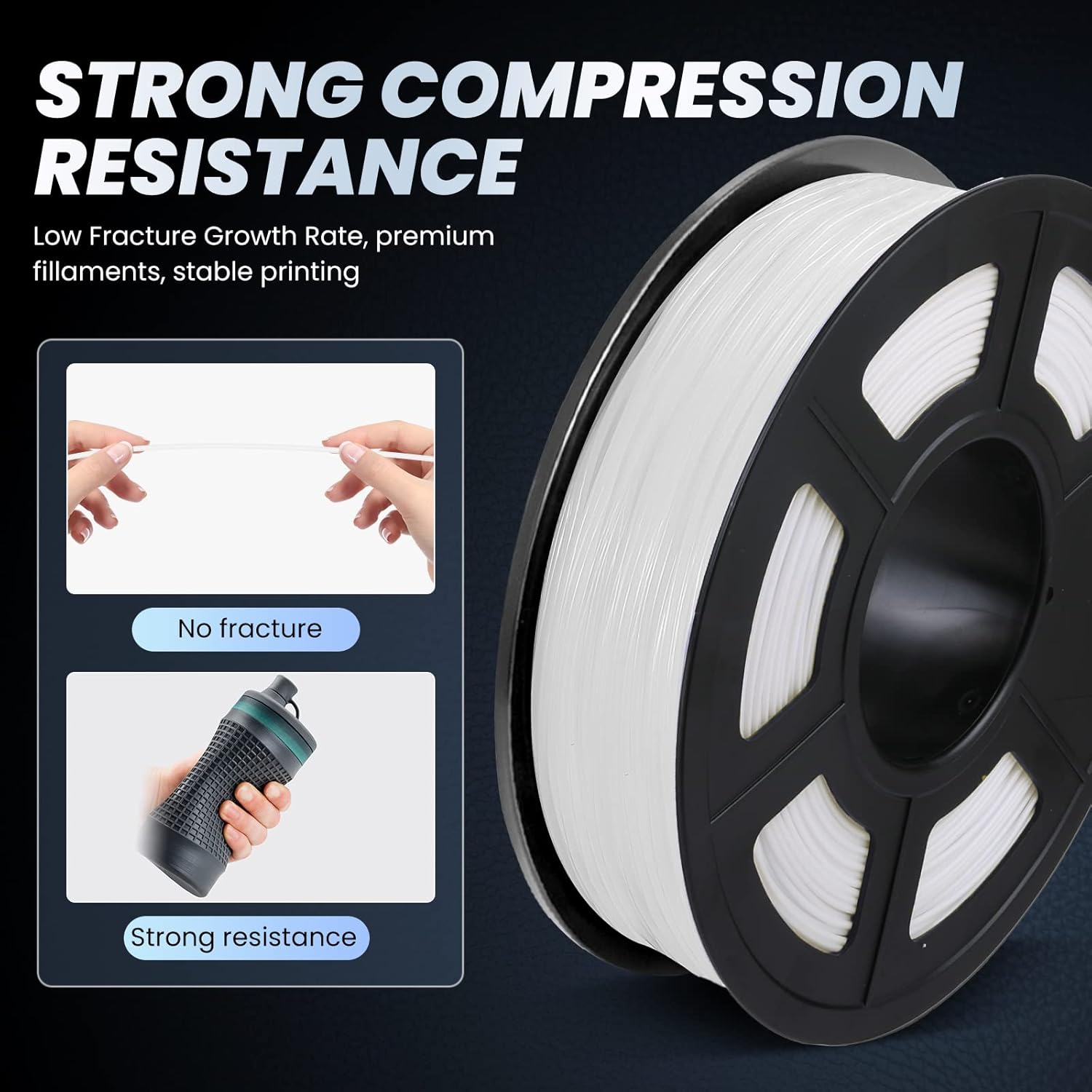 review JAYO TPU 3D Printer Filament, 1.75mm Flexible TPU 3D Printing Filament Material fit for FDM 3D Printers, Dimensional Accuracy +/- 0.03mm Soft Consumables, TPU White