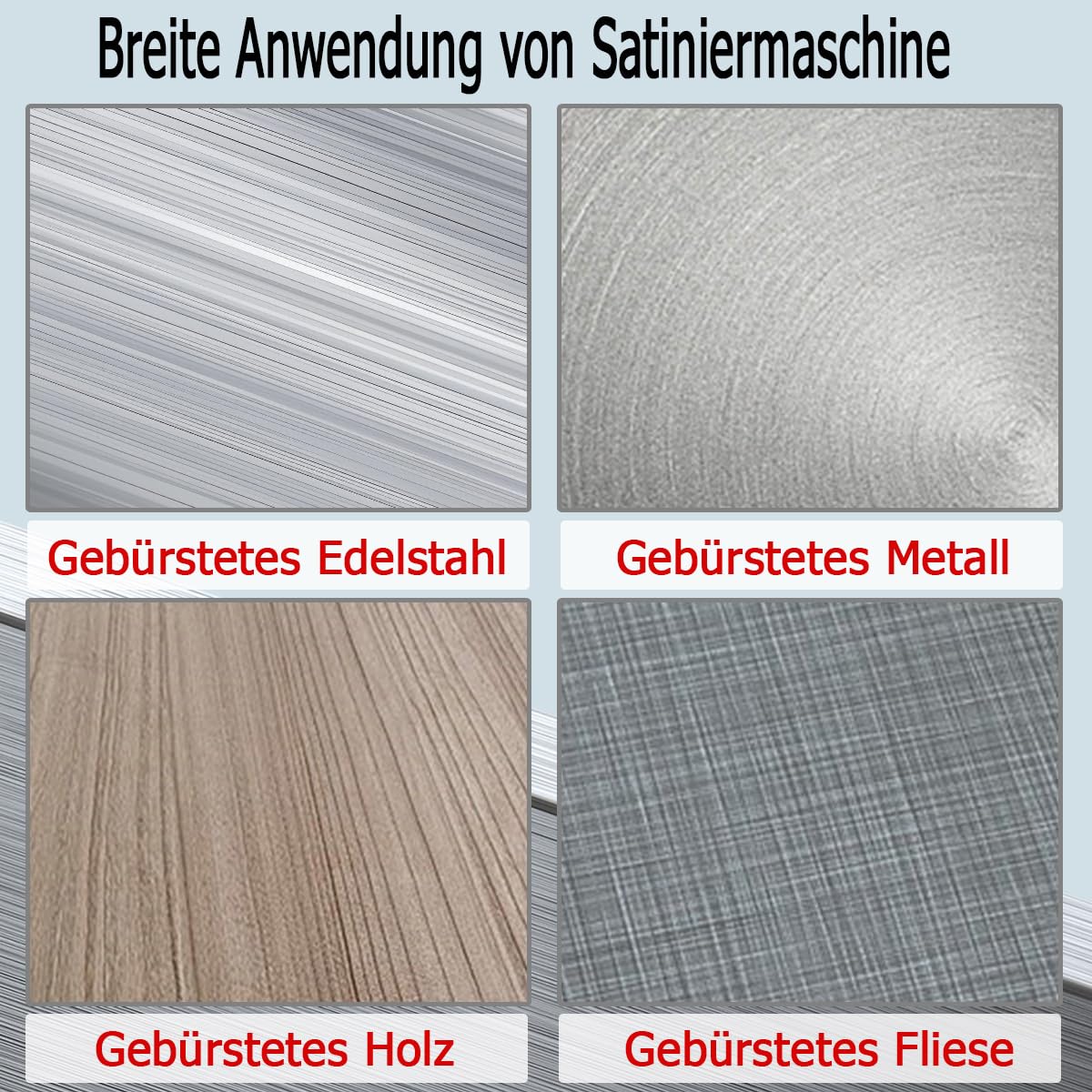 Satiniermaschine, 1400W Elektrische Bürstenschleifer Schleifroller