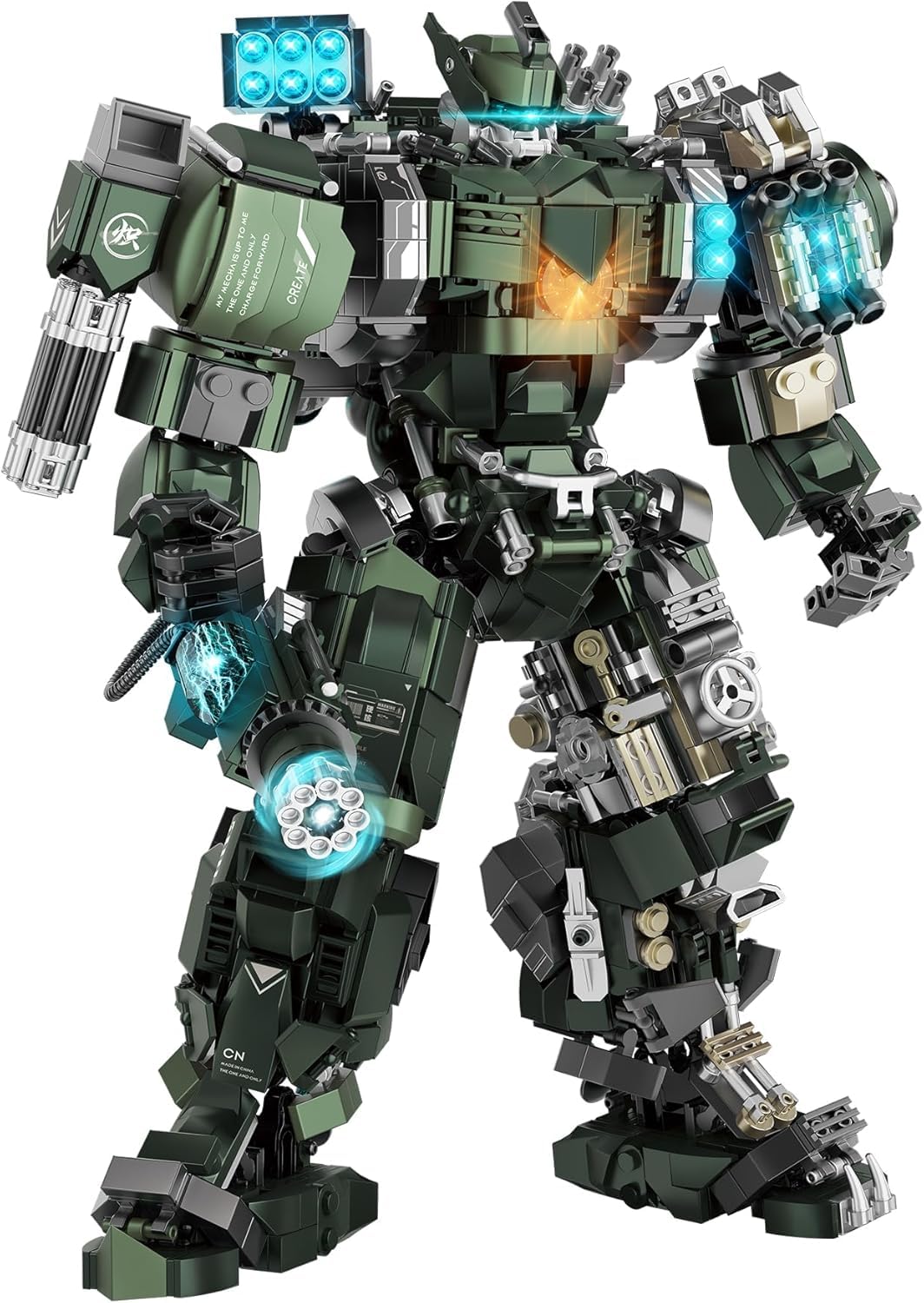 SKY LINE OCEAN Large Mech Robot Building Blocks Set (1403+ PCS) | Motorized Industrial Style Warrior Model with Weapons | Fully Articulated Collectible for Ages 14+ | 6 Months Structural Warranty-image-23