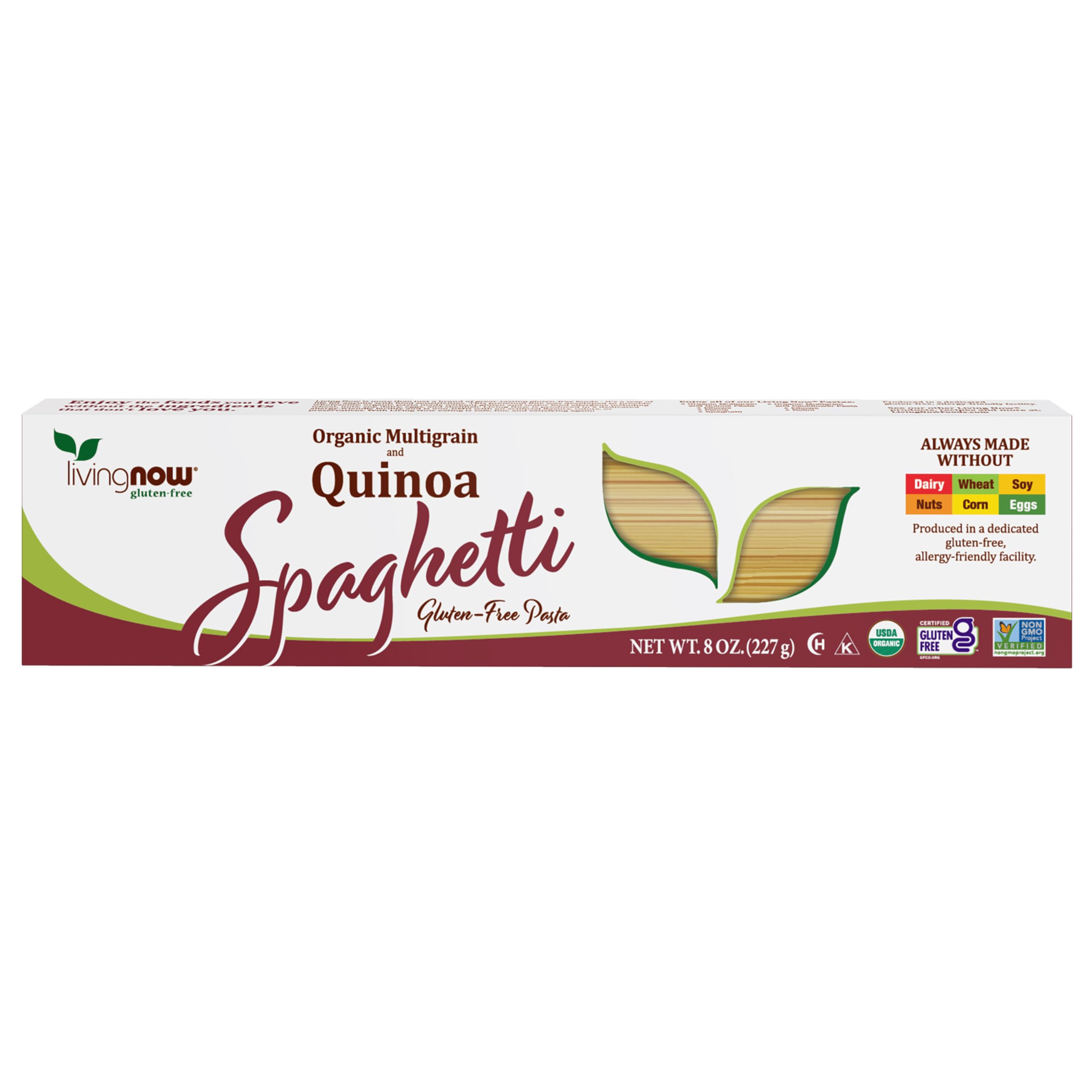 Organic Quinoa Spaghetti, Gluten-Free, Corn-Free, Non-GMO, Quinoa and Rice Pasta, 8-Ounce