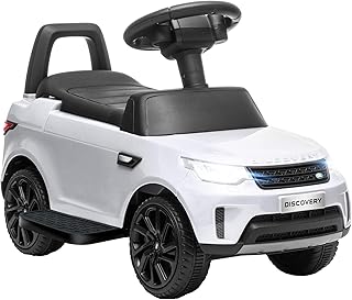 AIYAPLAY Voiture électrique Enfants sous Licence Land Rover, véhicule électrique Batterie 6 V, Voiture Porteur Enfants Glissante, avec phares, klaxon et Musical, pour 18 à 60 Mois - Blanc