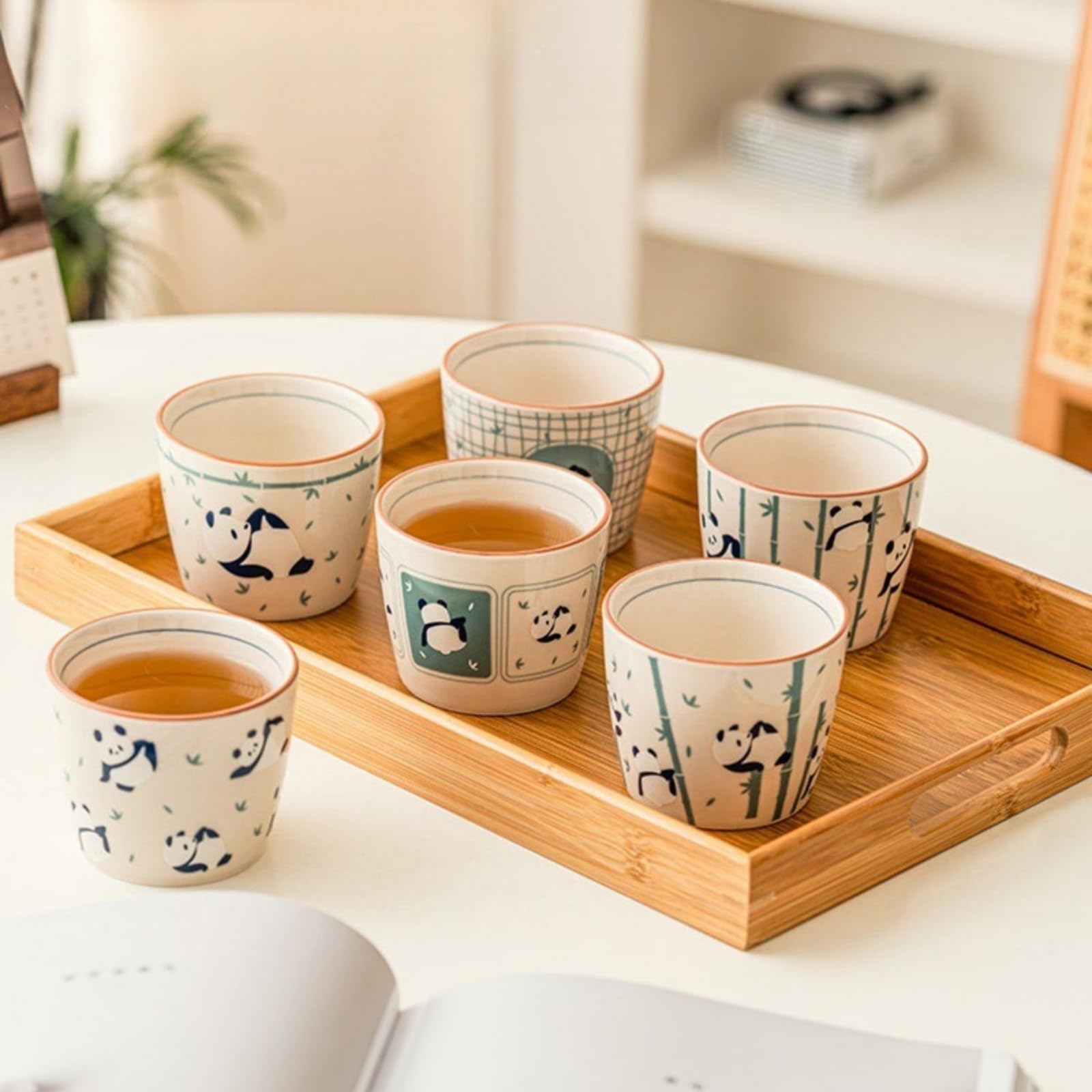 Amazon | FLYILIA 湯呑み 湯飲み茶碗 パンダ 陶磁器 ティーカップ