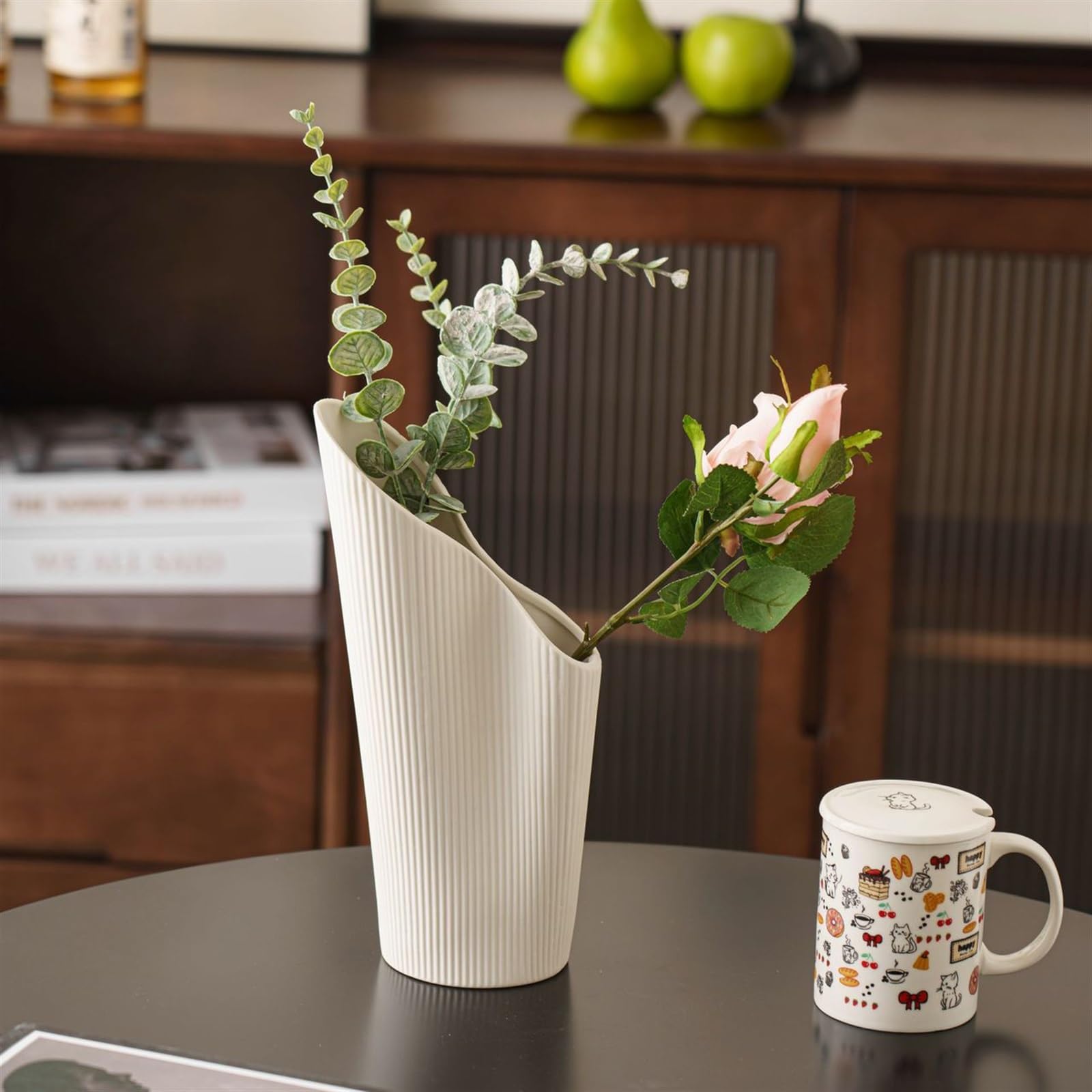 Vaso in ceramica, vasi da fiori moderni per arredamento, vasi in ceramica per fiori, vaso decorativo per fiori, vaso Boho