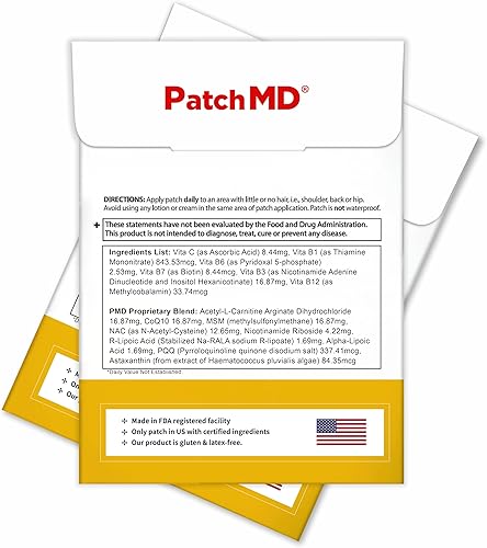 PatchMD - Parches de recuperación total NAD+ - Suministro de 30 días