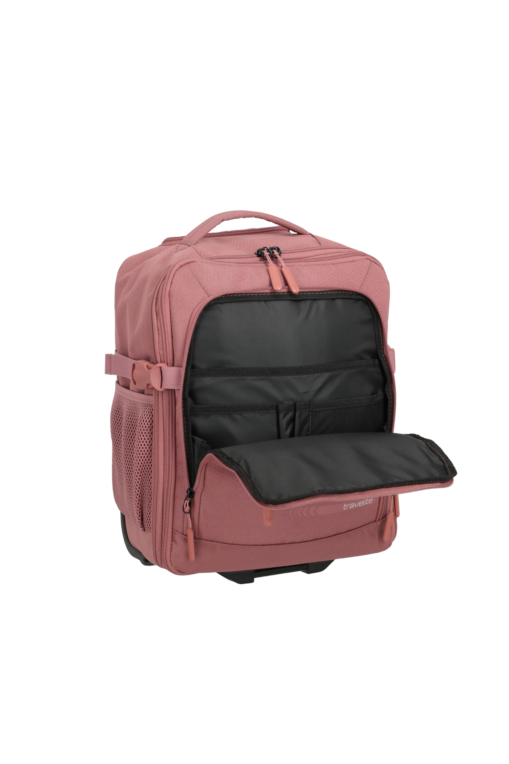 Travelite Kick OFF, kieszeń na laptopa o przekątnej ekranu 15,6", bagaż podręczny, plecak z kółkami i drążkami teleskopowymi, uniwersalny plecak podróżny, 30 x 40 x 20/23 cm, 24/28 l