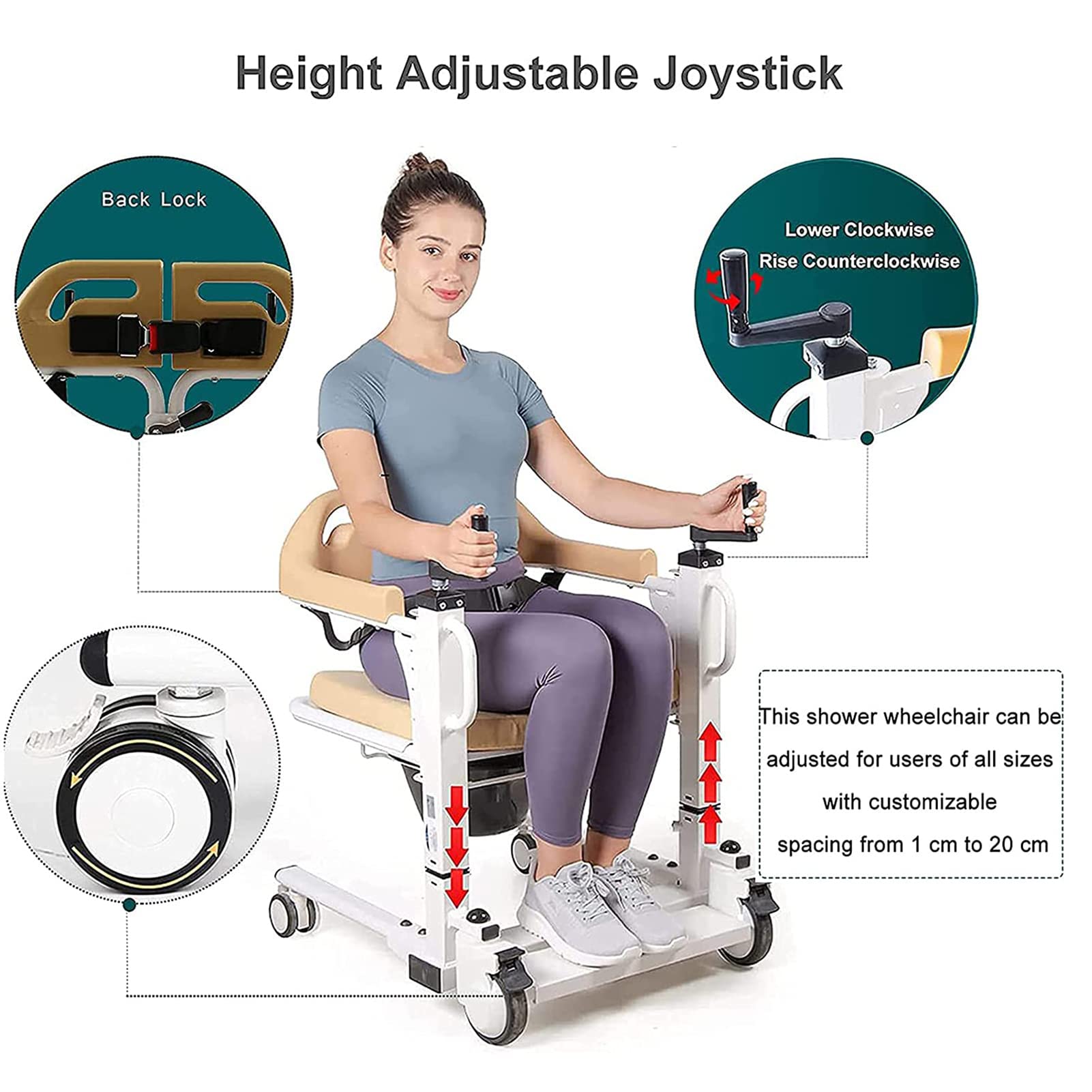 Elevador para Silla De Ruedas, Silla de Transporte para Ducha en Silla de Ruedas, Grúa para Elevación Y Traslado De Pacientes, Grúa para Elevación Y Traslado De Pacientes