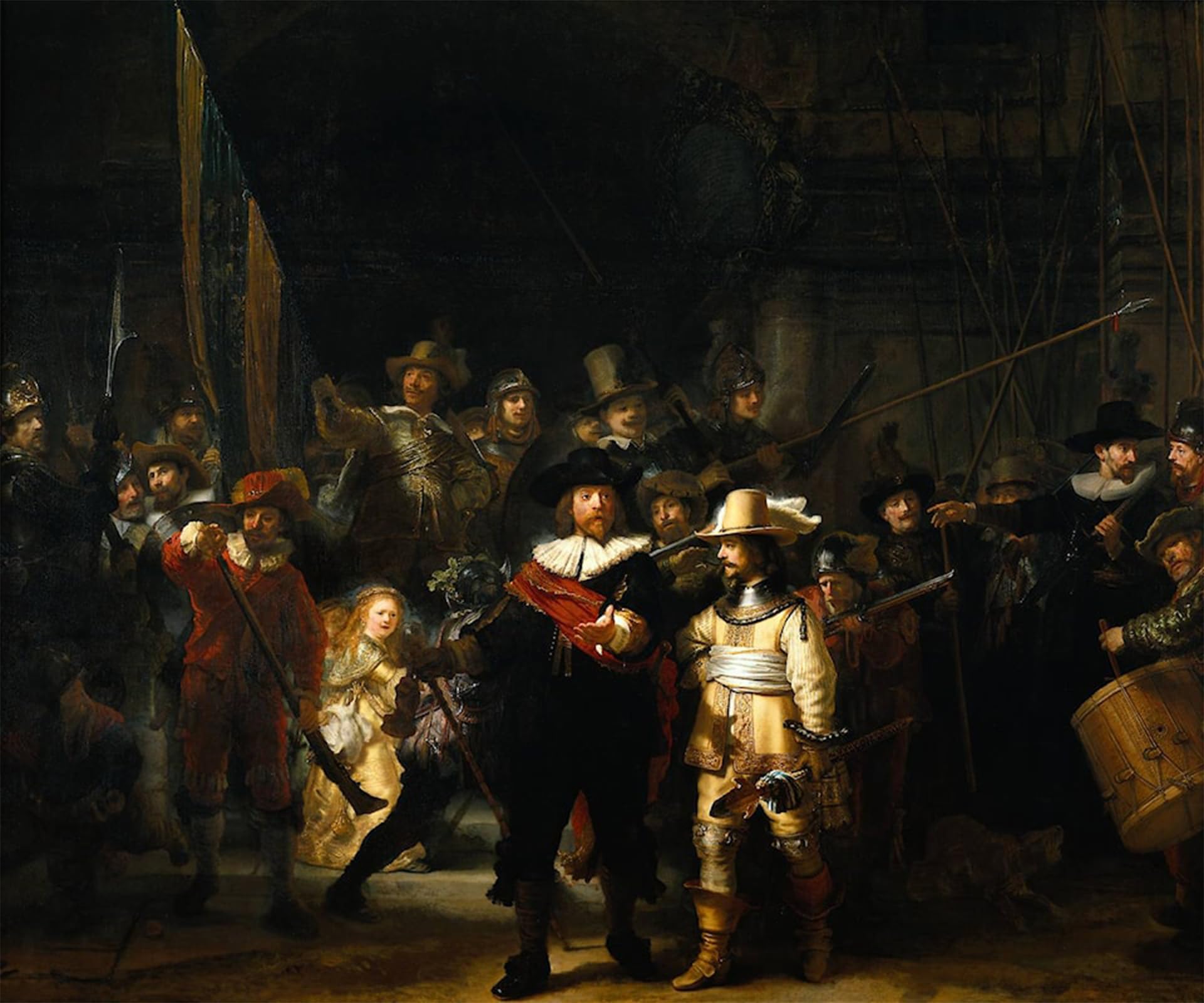 SERENDIPITP Aesthetic Poster Photo Wall Print Retro Picture The Company of Frans Banning Cocq and Willem van Ruytenburch known as the 'Night Watch' Rembrandt Modern Wall Artwork for Home Decor 60x90cm