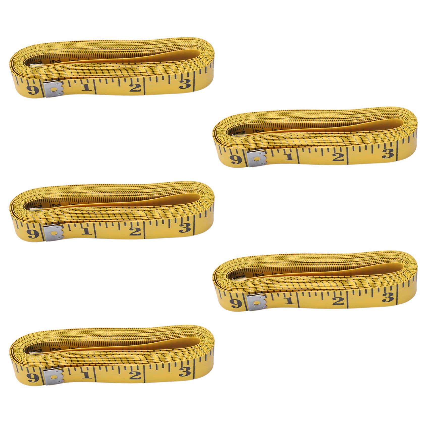Jnchdghwa Yellow 5X Soft 3Meter 300Cm Sewing Tailor Tape Body Measuring Measure Ruler Dressmaking