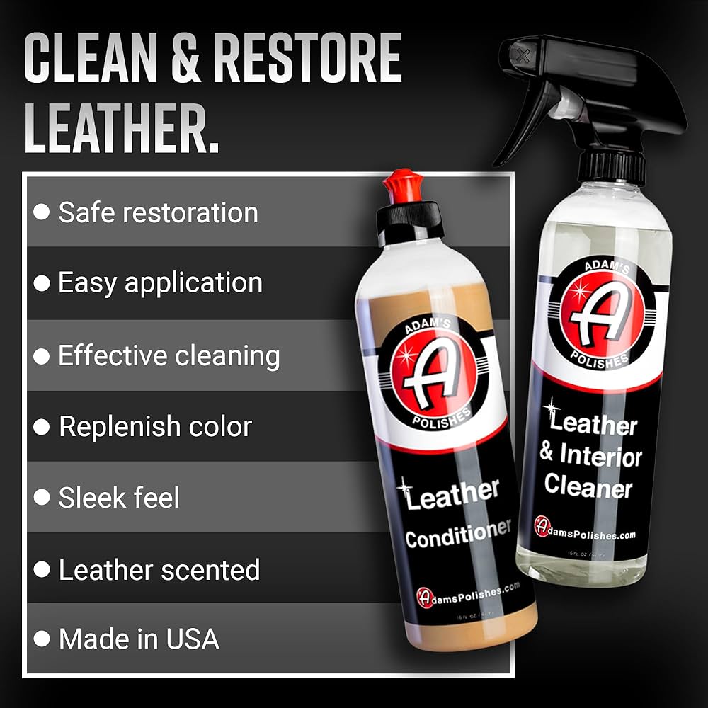 メンテナンス ADAM'S POLISHES COMPLETE REGIMEN Amazon.com: Adam's Leather Care Kit - Leather Cleaner