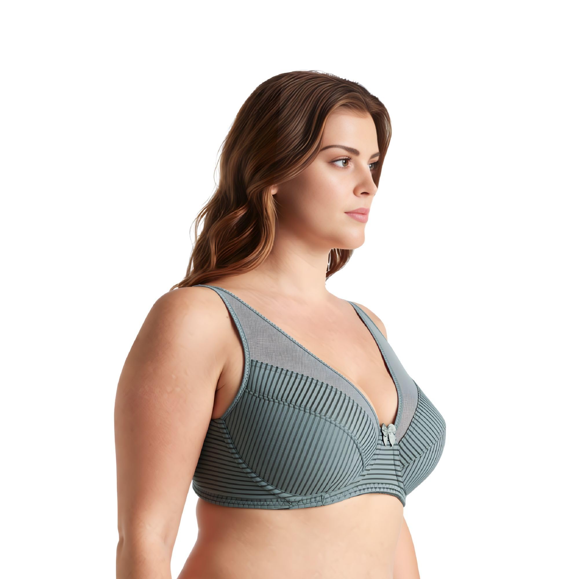 Curve Muse aux Femmes Grande Taille Minimiseur Non doublé À Armatures Soutien-Gorge à Couverture complète