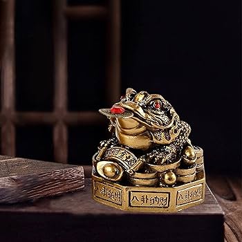 Amazon.co.jp: お金のカエル 銭蛙 風水 開運 置物 中国の風水お金の