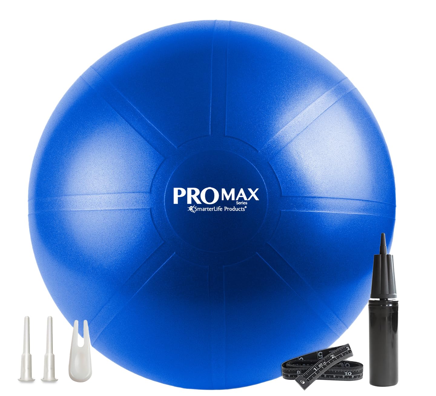 SmarterLife PRO MAX Workout Exercise Ball for Fitness, Yoga, Balance, Stability, or Birth Ball for Pregnancy and Labor, Great as Yoga Ball Chair for