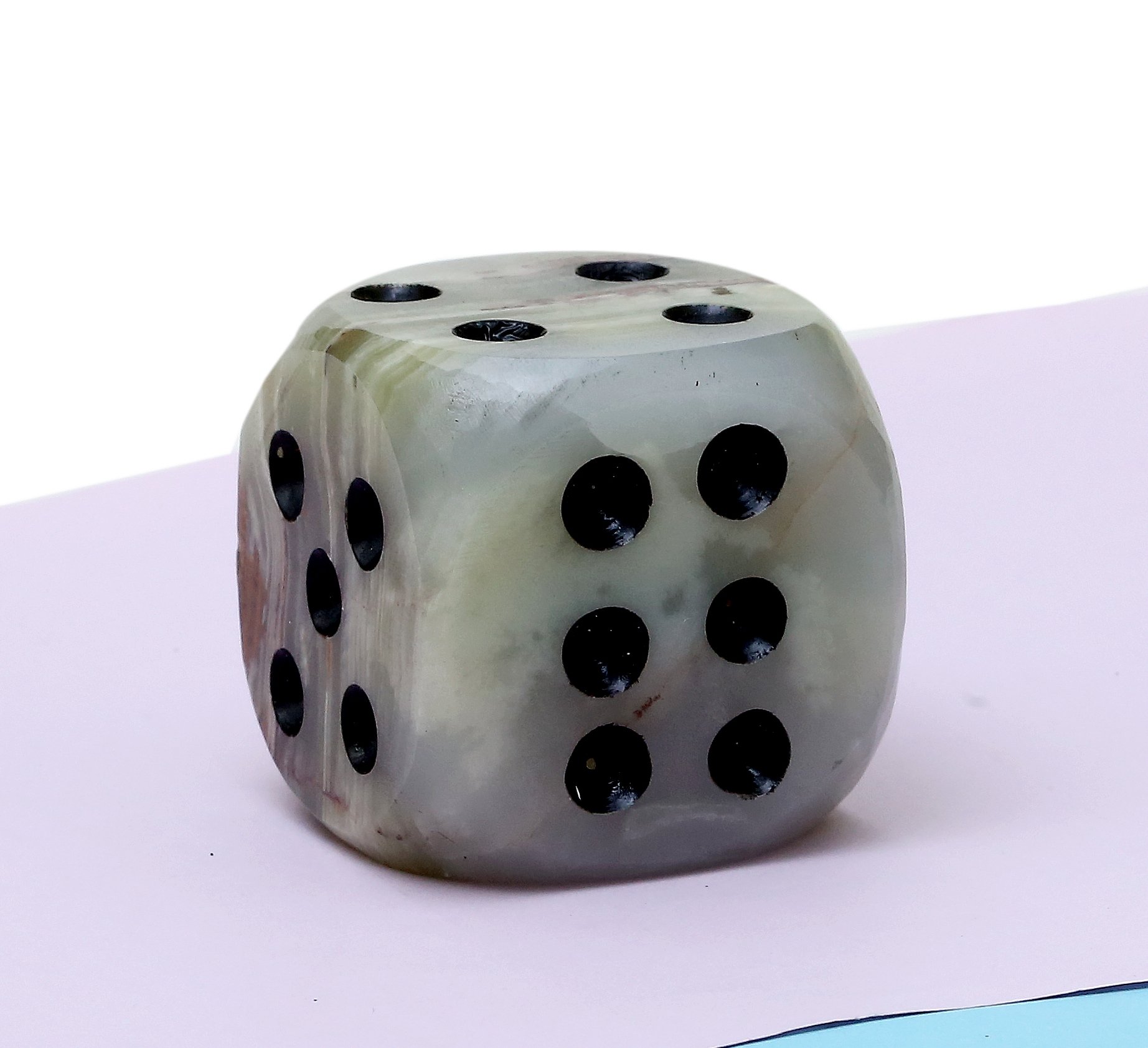 RADICALn Handmade Decor Dice Paperweight Essential Home Table Decorative Item – Marble Paperweight Collection – Non Crystal Clear Paperweight – Non Glass Paperweight – Non Diamond Paperweight (Dice)