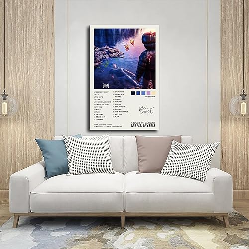 Miniatura 5 de YTGMO Póster con capucha de A Boogie Wit Da, con texto en inglés "Me Vs. Mysel", con portada de álbum de música, firmado, limitado, póster en