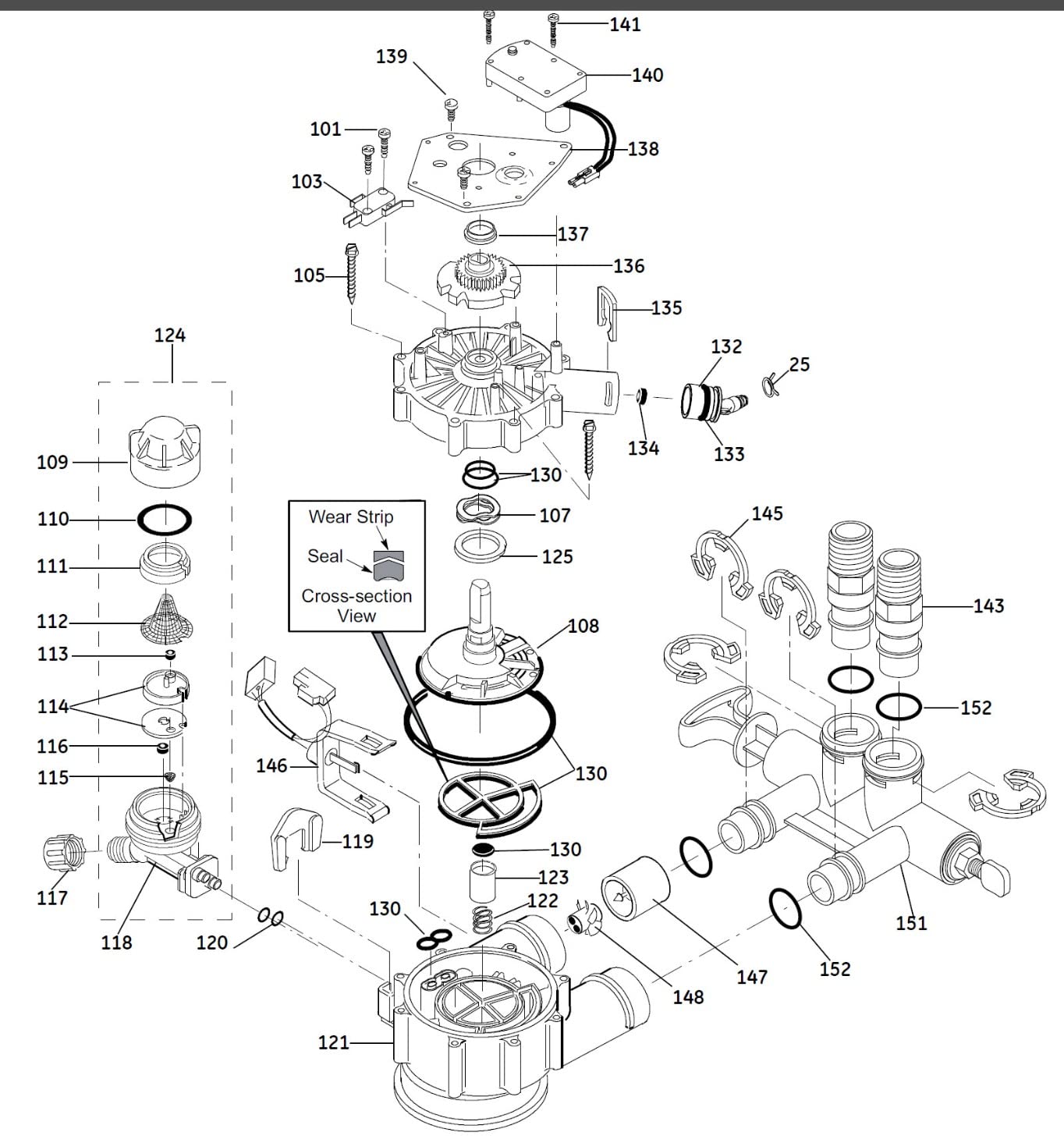 19/mo Finance Water Softener High Flow Valve Rotor & Seal Kit Part