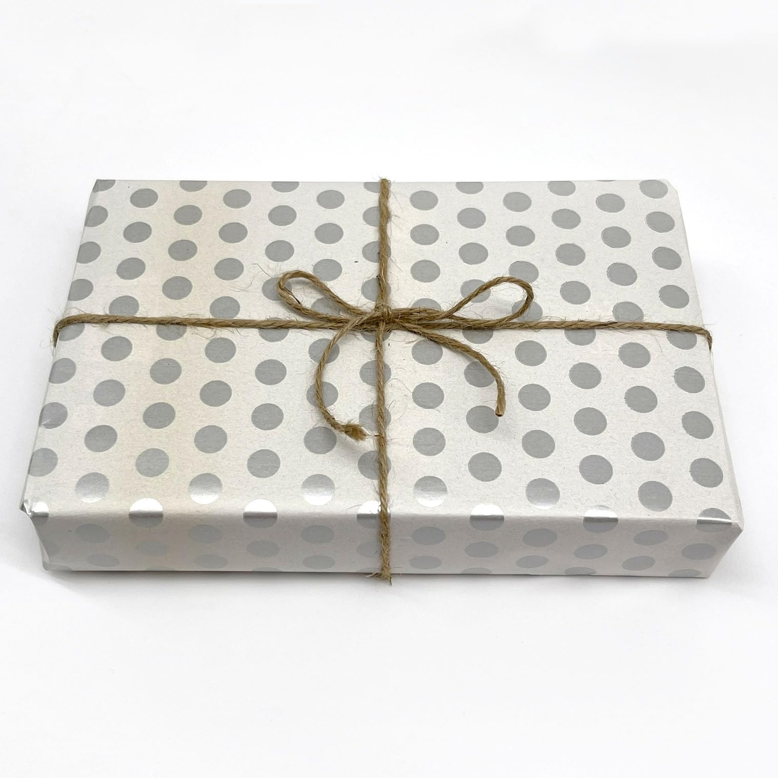 Papel de regalo en bobina. Rollo grande de 100M. Ideal para: Comercios, envolver regalos, cumpleaños y Navidad. (70 cm, Lunar plata)
