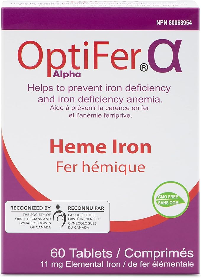 Optifer Alpha heme iron supplement Amazon.ca Health & Personal Care