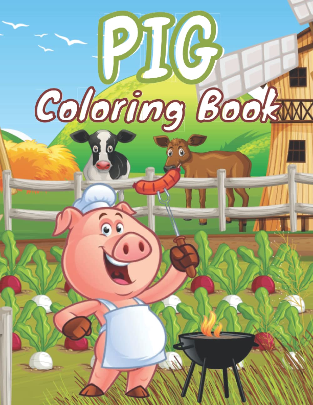 pig coloring book: Pig Coloring Book for Kids and Teenager with Unique Designs to Relieve Stress!