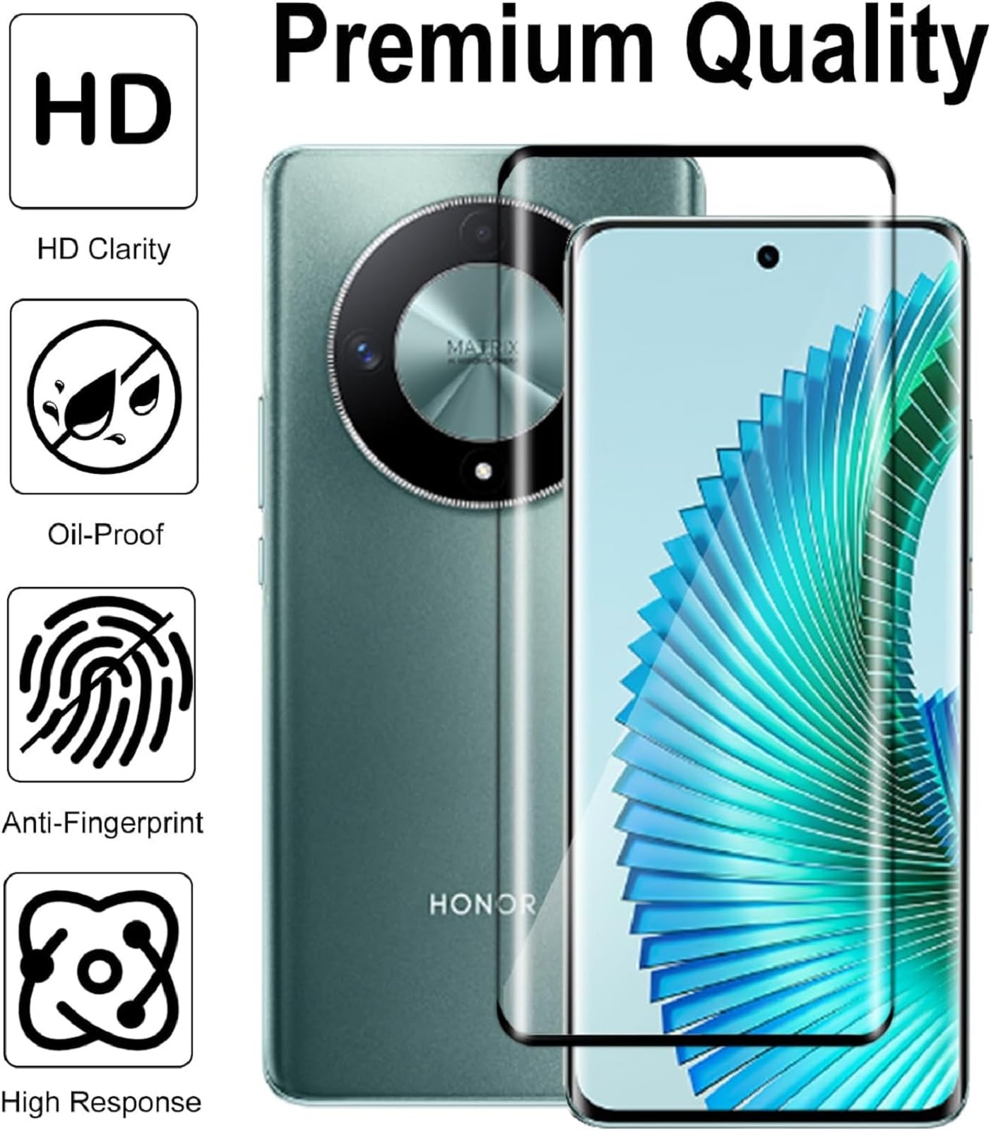 2x Panzerfolie für Redmi Note 13 Pro Plus 5G Glas Full Screen Cover Schutzglas e