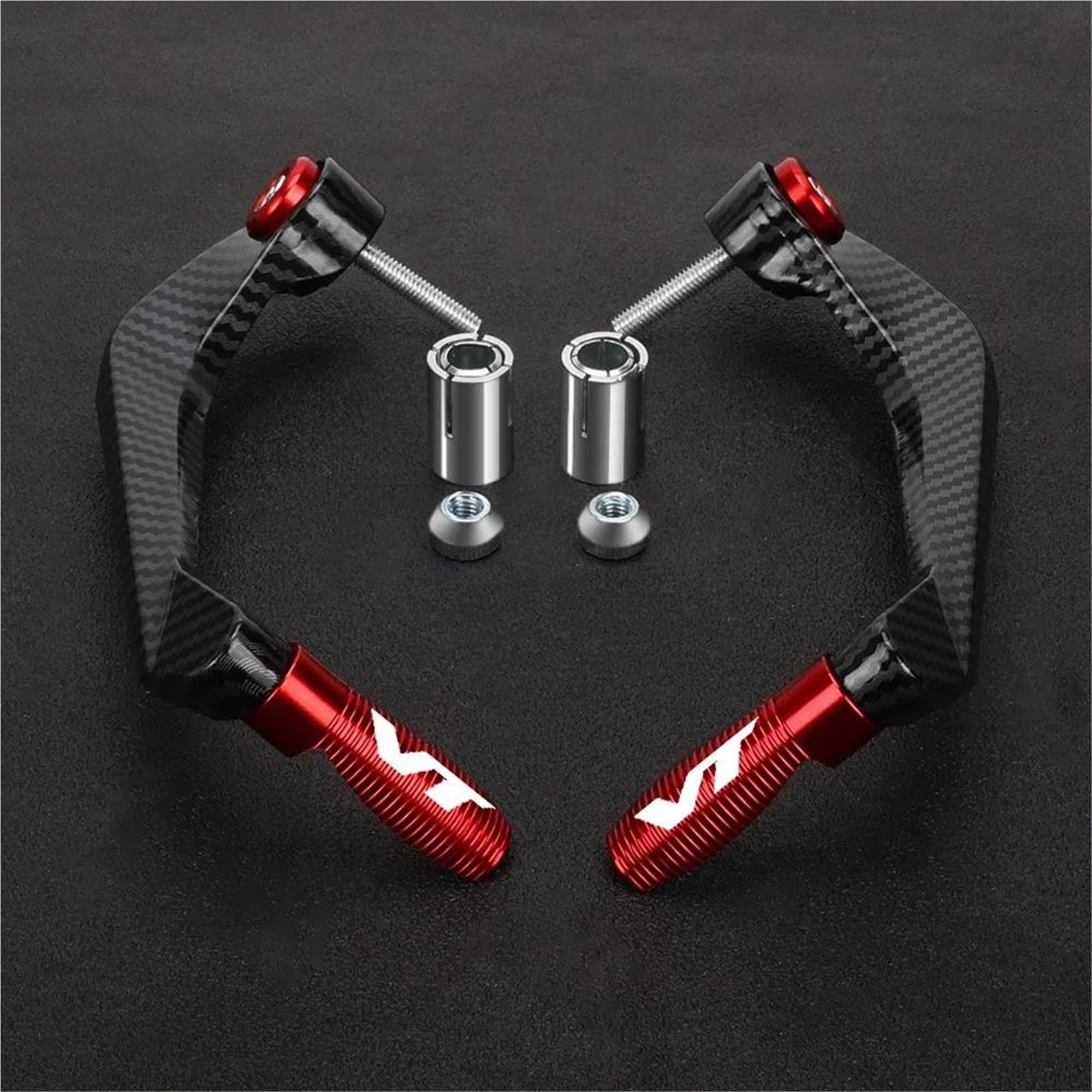 Xeflp Black- Silver Motorcycle Handguards For H-Onda Vt750 Vt600 Vt250 Vt1100 Vt1100t Motorcycle Handlebar Brake Clutch Lever Hand Guard Protector Handguard(Black- Silver)