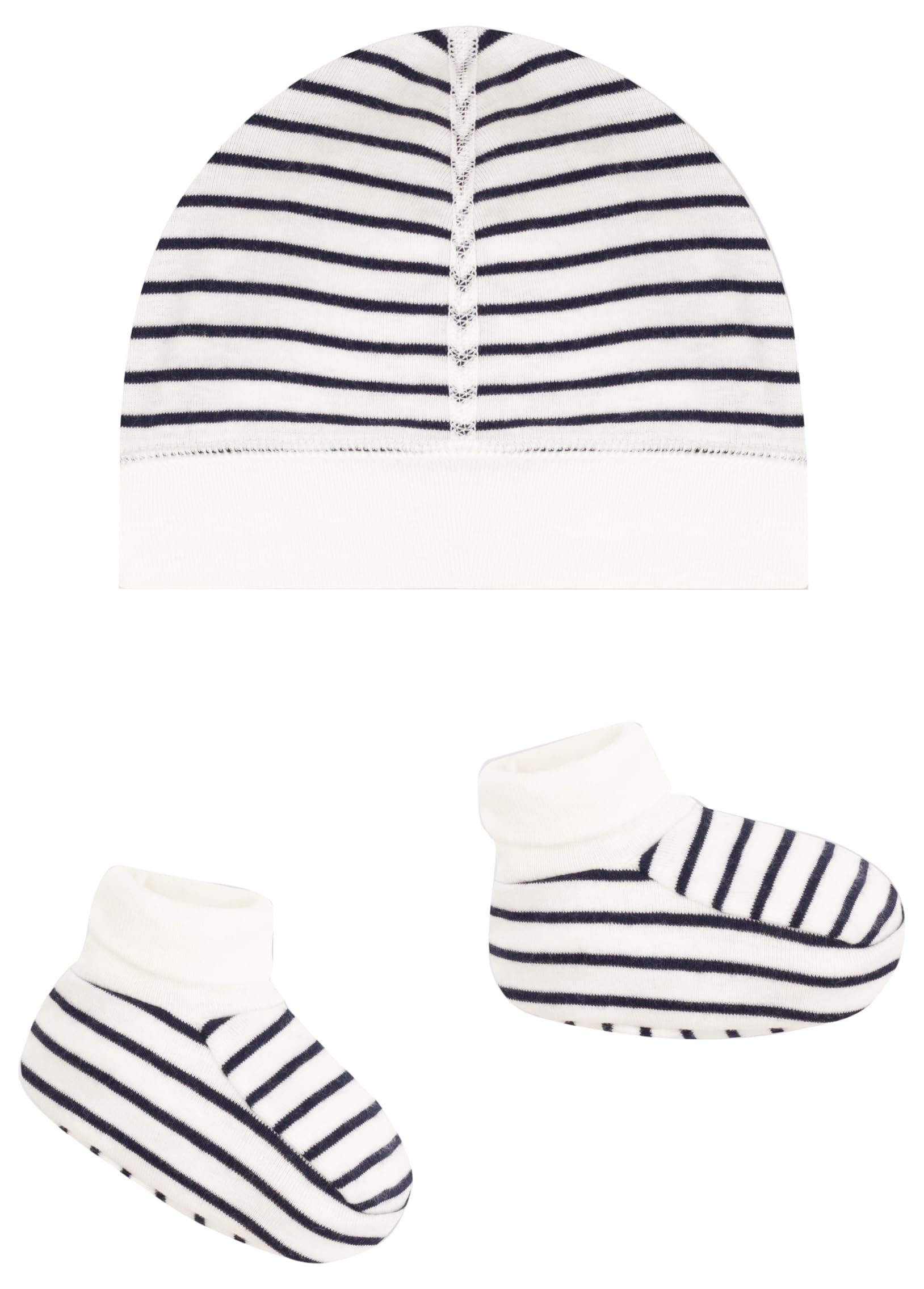 Petit Bateau A0ARY Bonnet et Chaussons Mixte Bébé, Variante 1 0-3 Mois