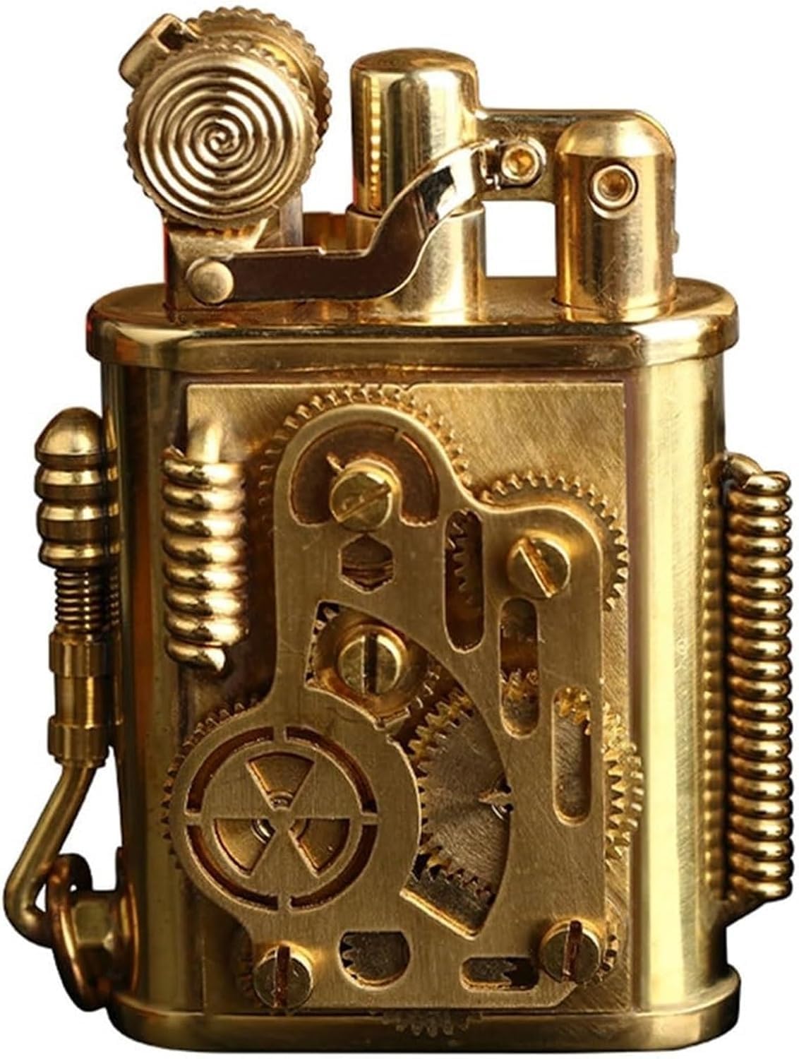 Semi-Automatic Ignition Kerosene Lighter Personalized Old-Fashioned Retro Nostalgic Grinding Wheel Lighter Suitable for Gift Collection