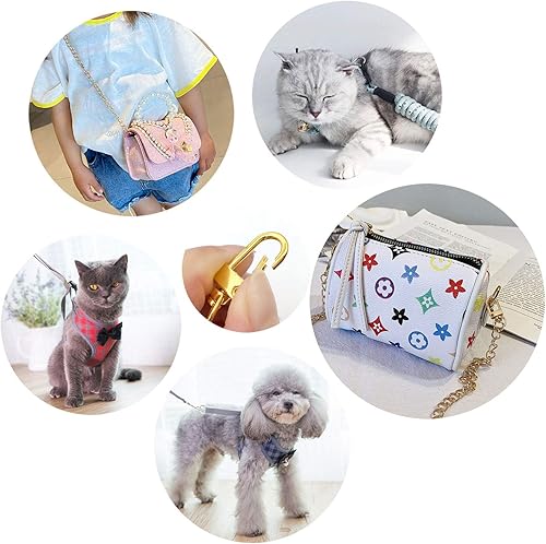 Miniatura 7 de 24 cierres de pinza de langosta de metal de tamaño pequeño, cordones giratorios, ganchos a presión para llavero, conector, bolsas de bricolaje,