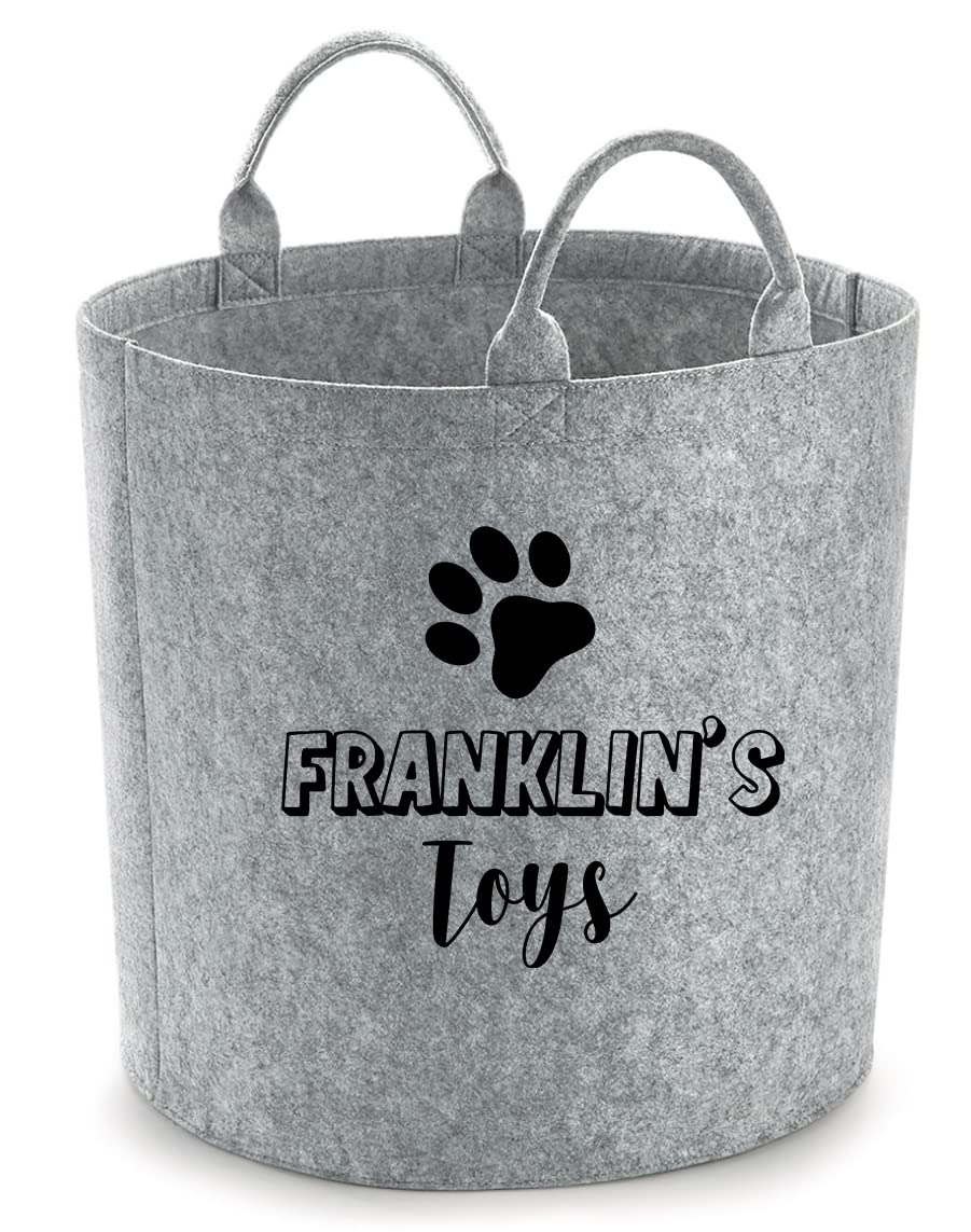 Personalised Dog Toy Box Custom Name Storage Basket Pet Toybox