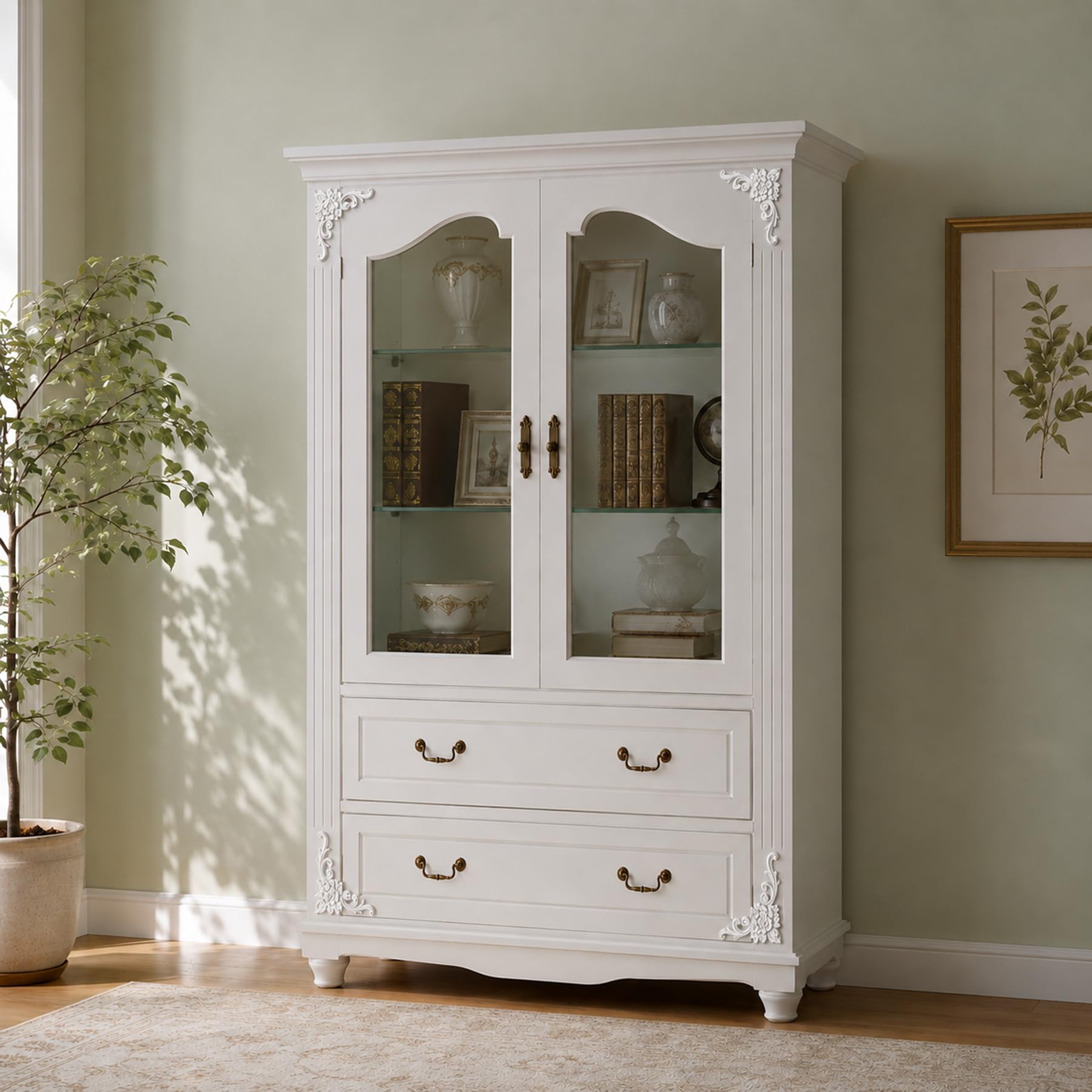4 PCS Angolari Decorativi per Pareti E Soffitti in PU Modanature Angolari 3D con Decorazioni Floreali Profili Decorativi Verniciabili per Cornici E Angoli Elegante Finitura