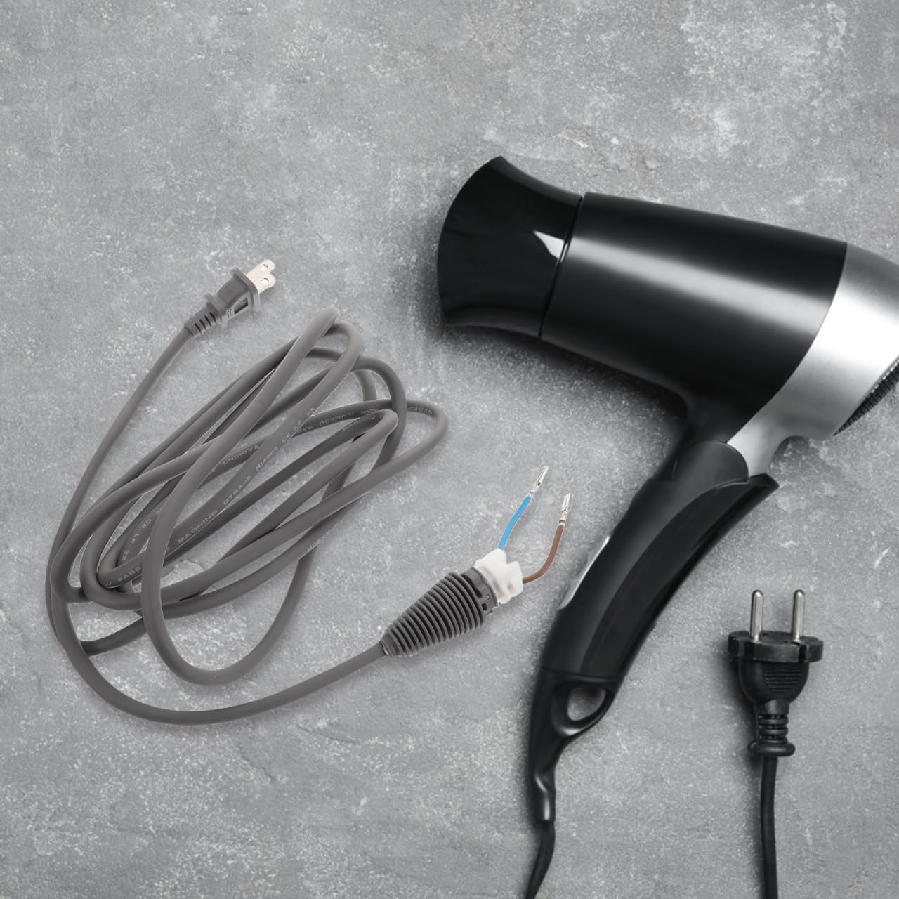 Amazon.co.jp: Healeved ヘアドライヤー用交換電源コード 270Cm 長さ