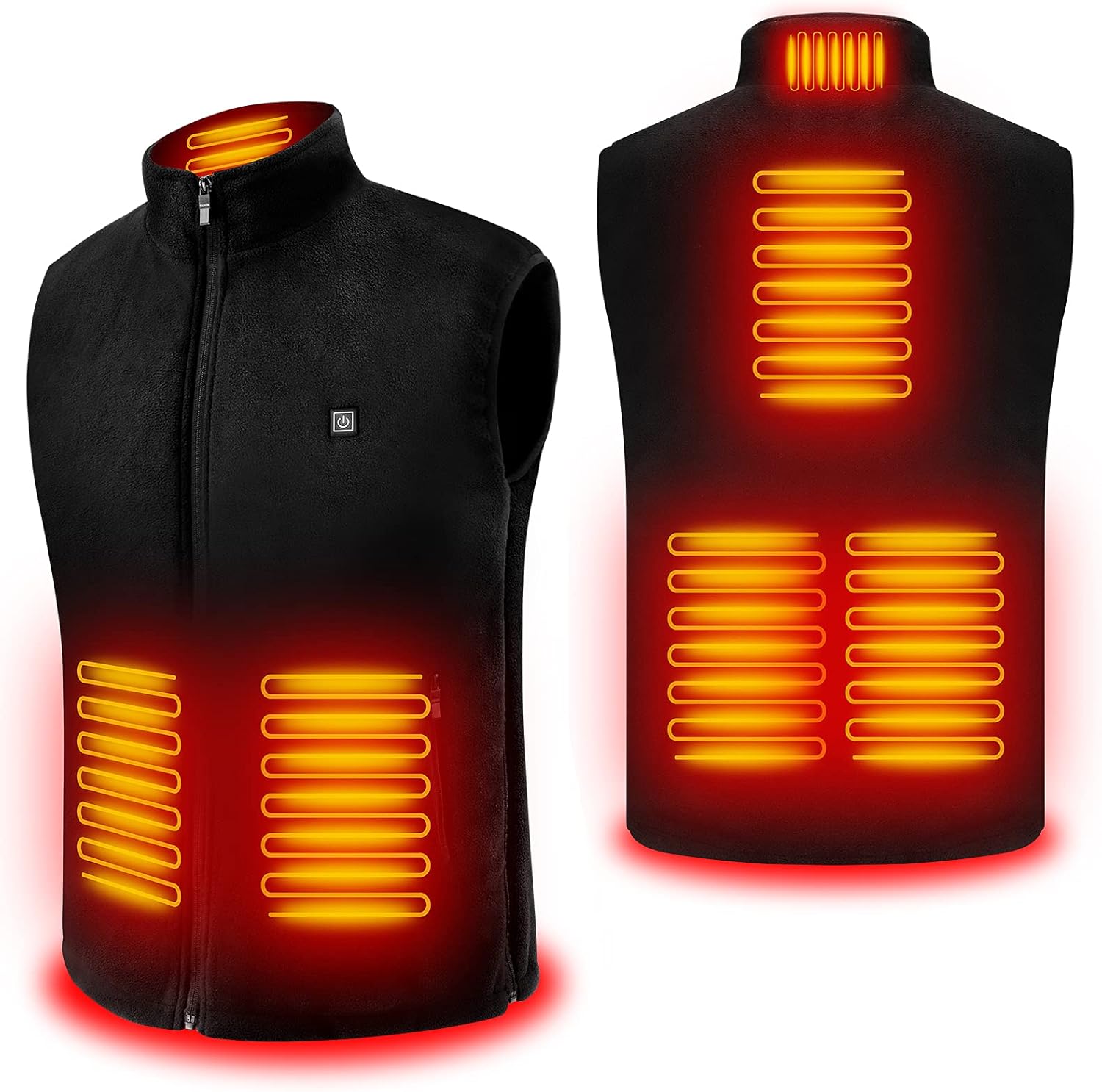 Heated Vest, Warming Heated Vest for Men Women, Unisex Polar Fleece Heated Vest