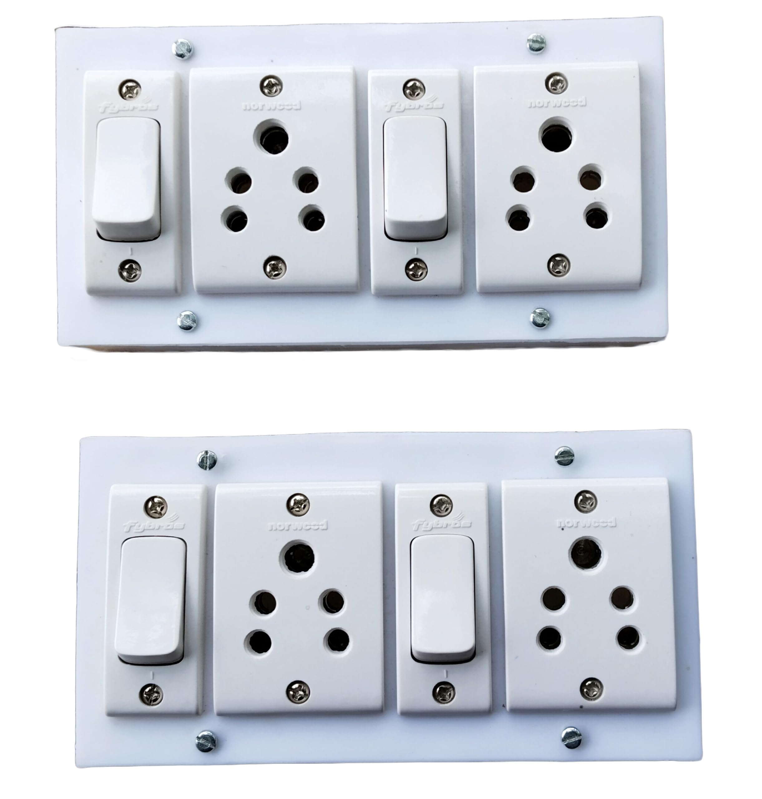 home easy use switch board 2+2(2switch,2socket) 2switch board : Amazon ...