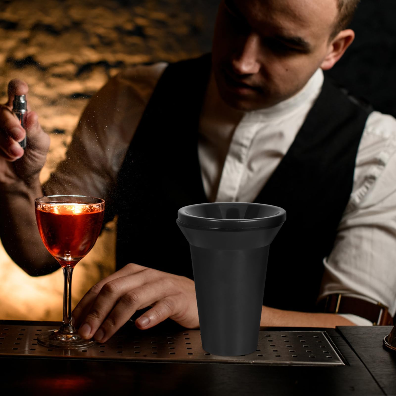Coperchio Sputacchiera per Vino Secchiello per Ghiaccio Multifunzionale Strumento Portatile per La Degustazione del Vino in Stile Occidentale