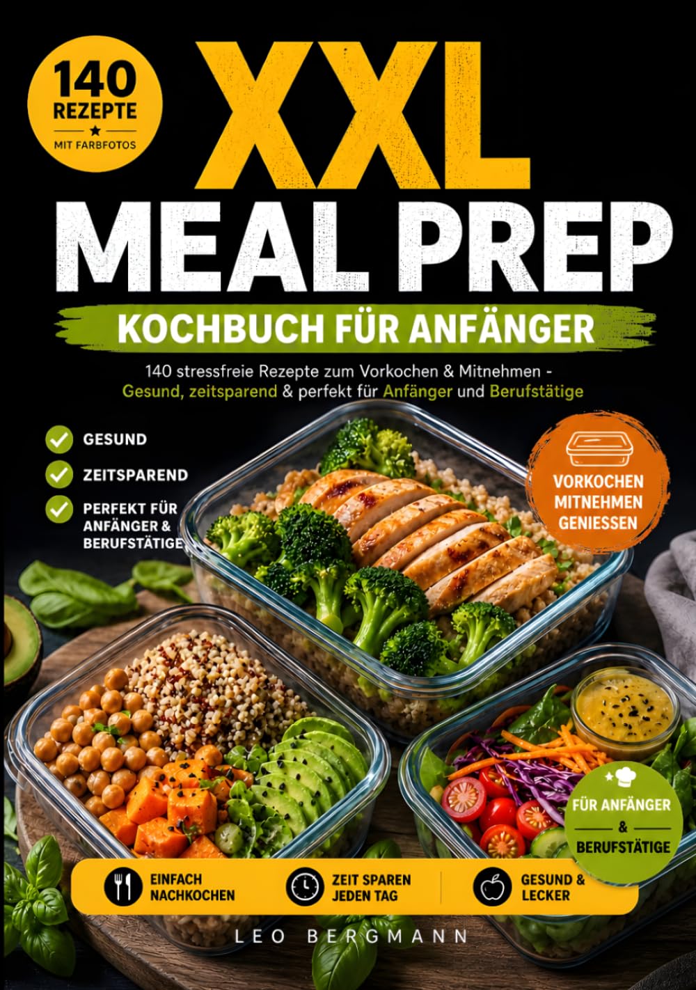 XXL Meal Prep Kochbuch für Anfänger: 140 stressfreie Rezepte zum Vorkochen & Mitnehmen - Gesund, zeitsparend & perfekt für Berufstätige (XXL Kochbuch-Reihe)